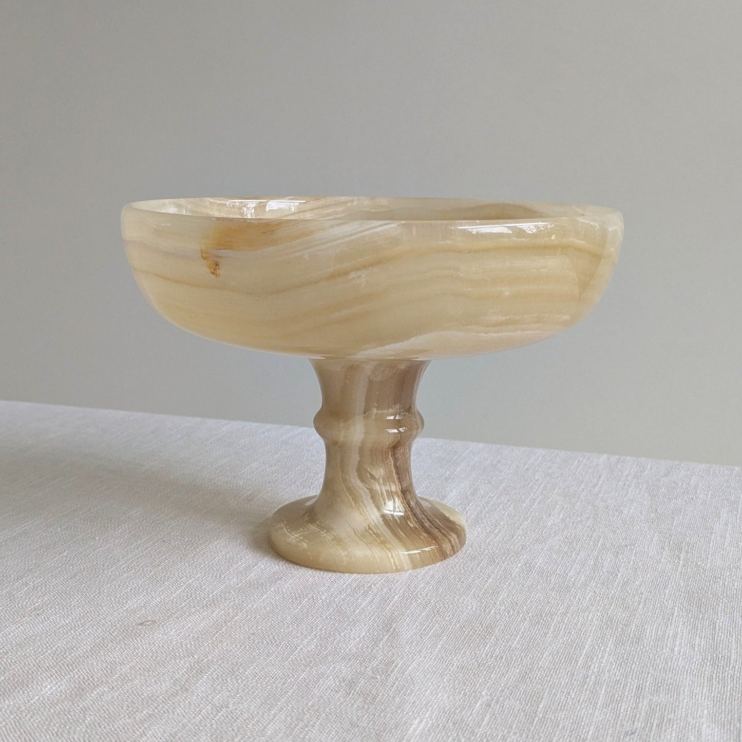 Large Onyx Pedestal Dish