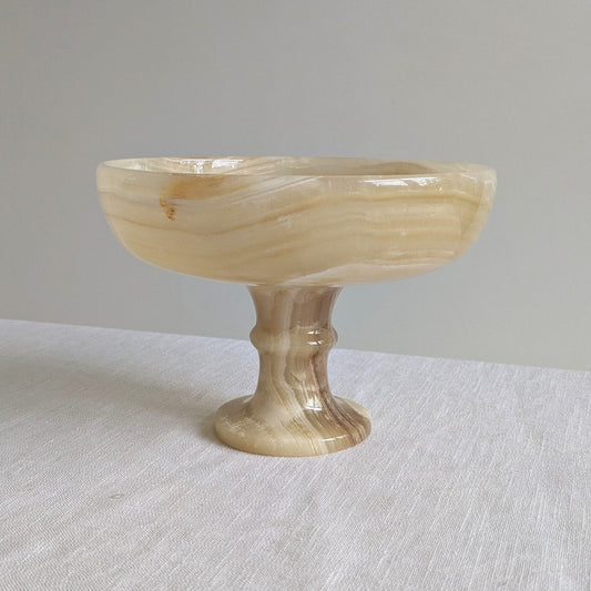 Large Onyx Pedestal Dish