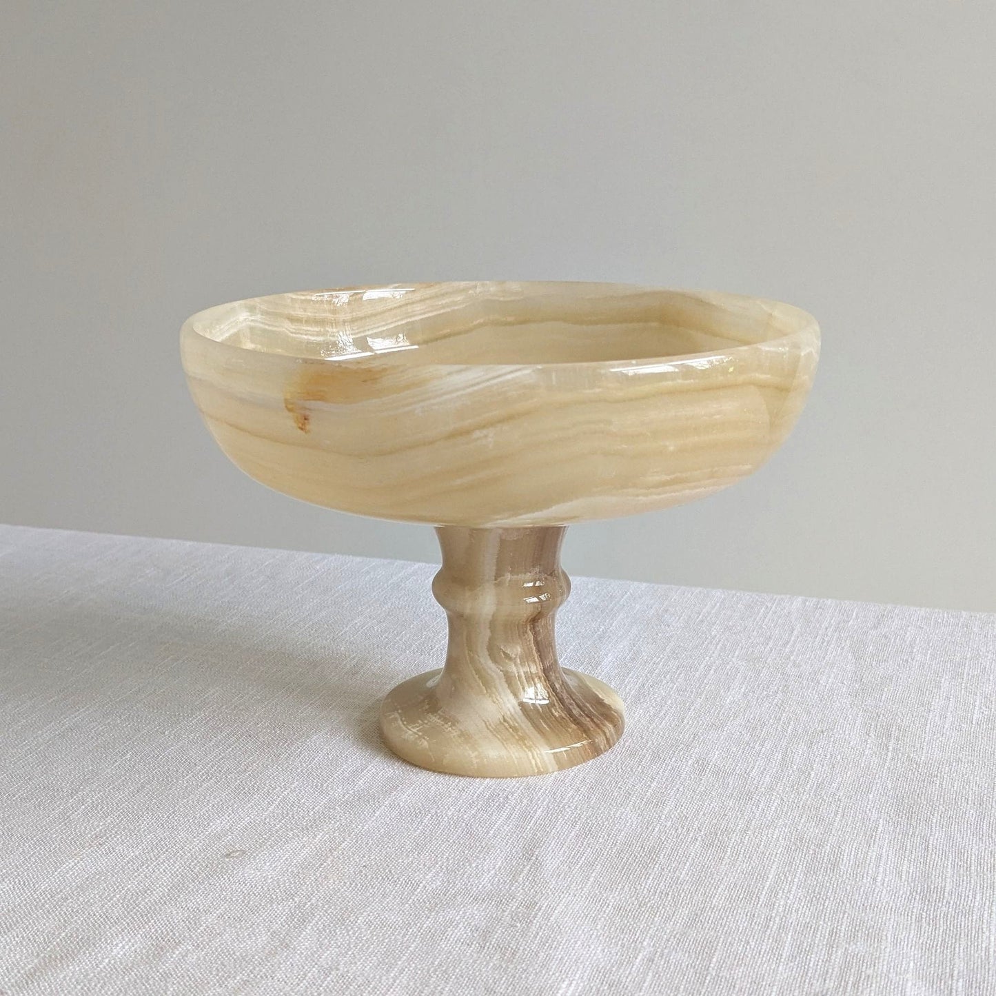 Large Onyx Pedestal Dish