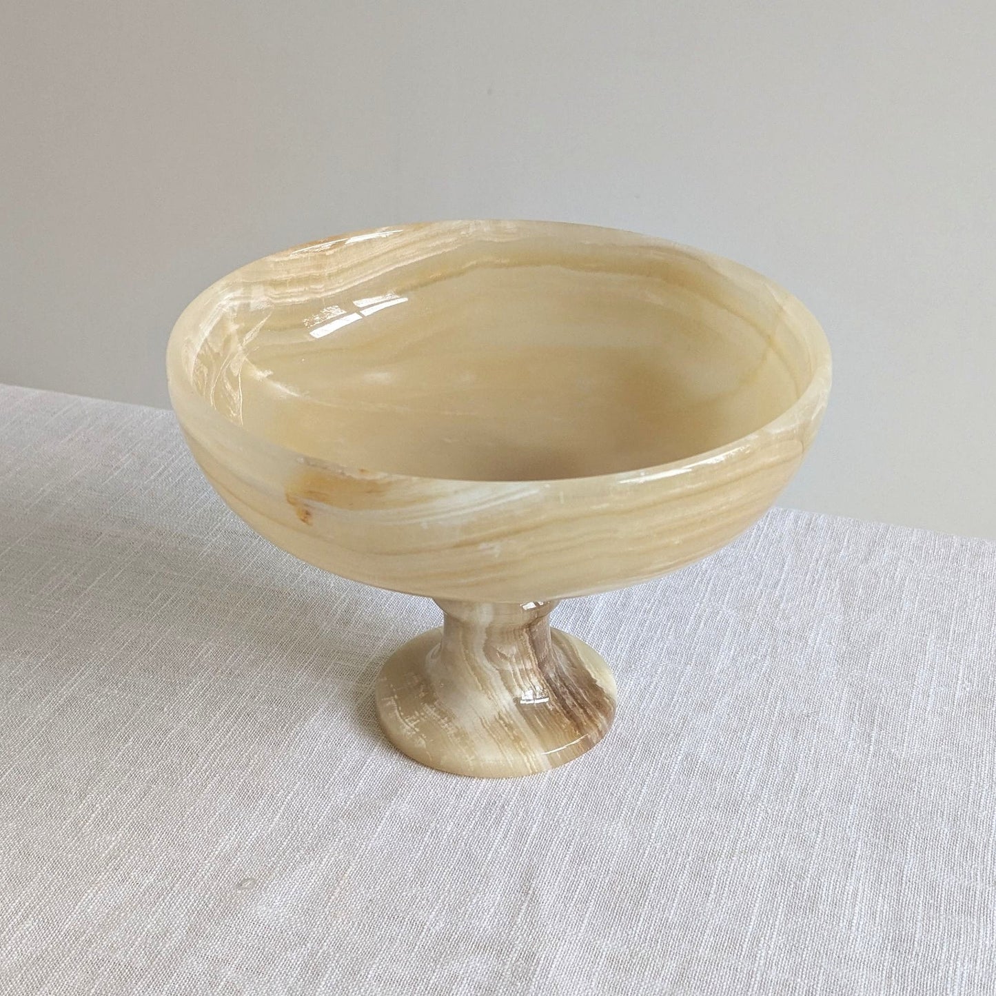 Large Onyx Pedestal Dish