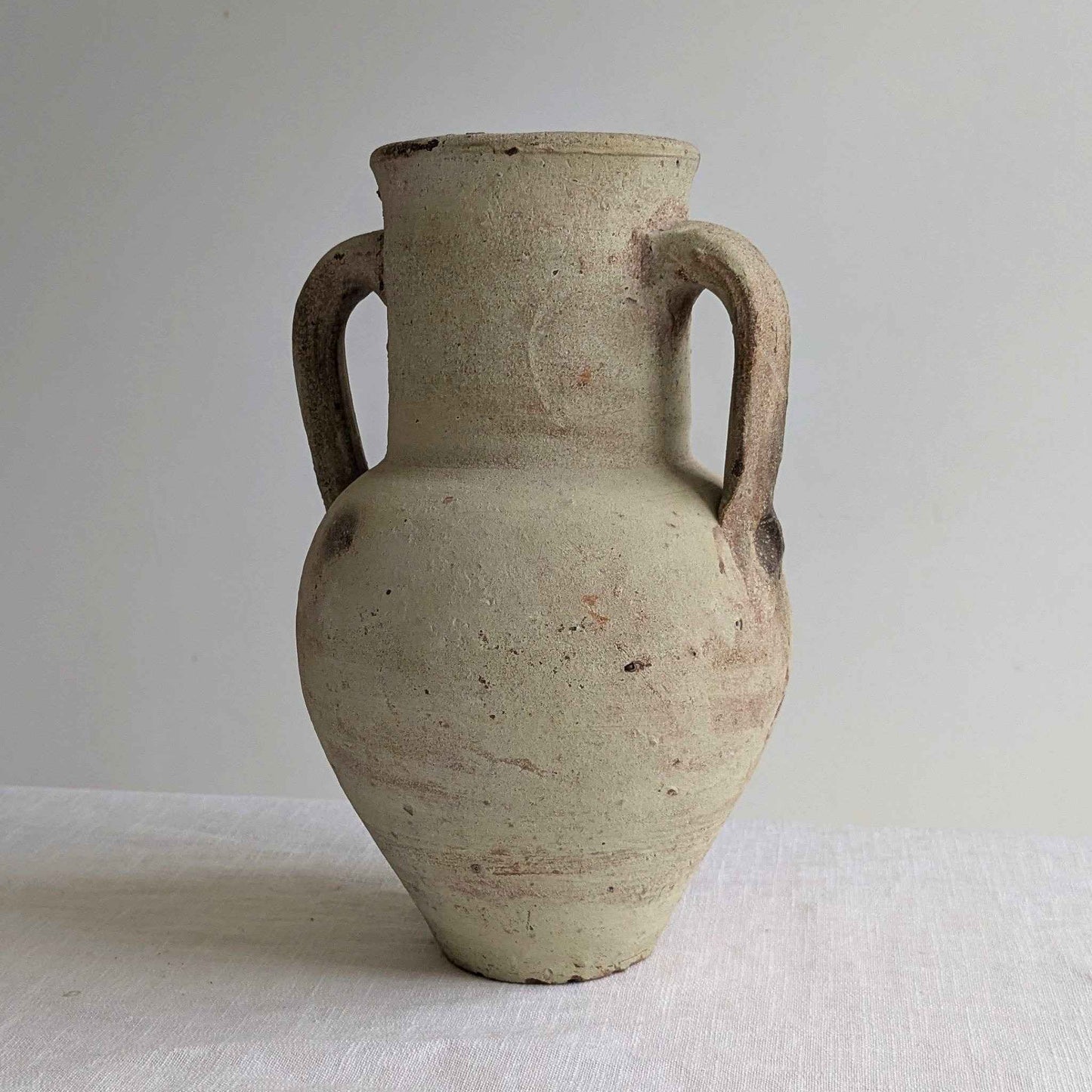 French Whitewashed Amphora Vase