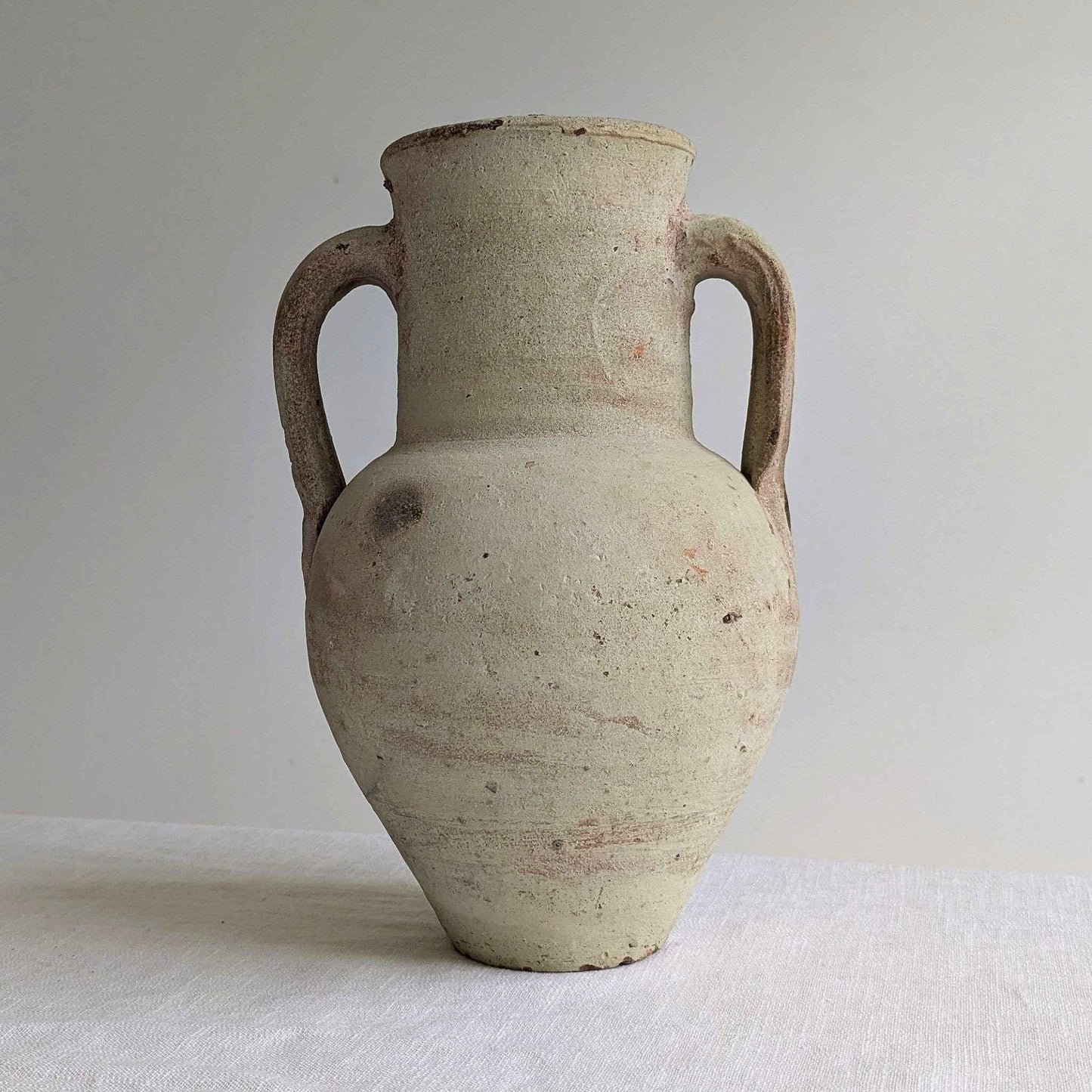 French Whitewashed Amphora Vase