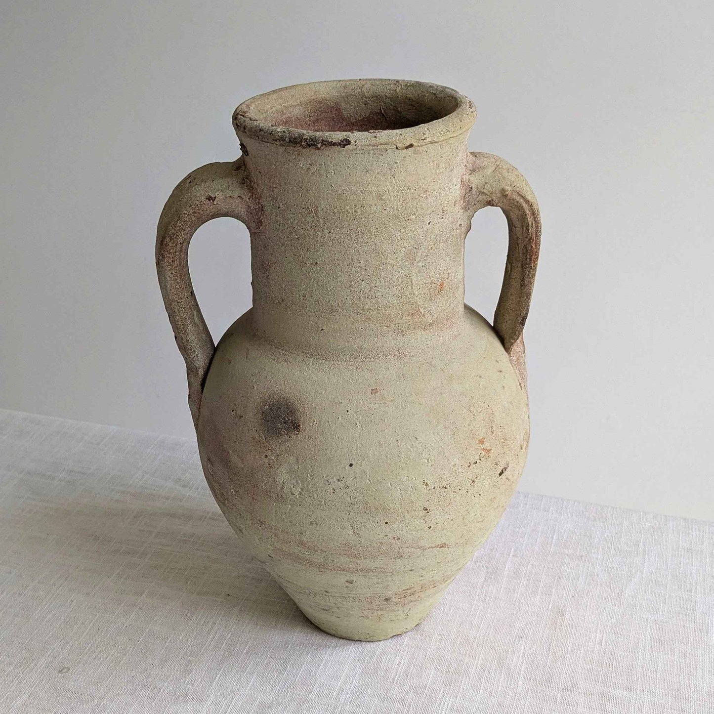 French Whitewashed Amphora Vase