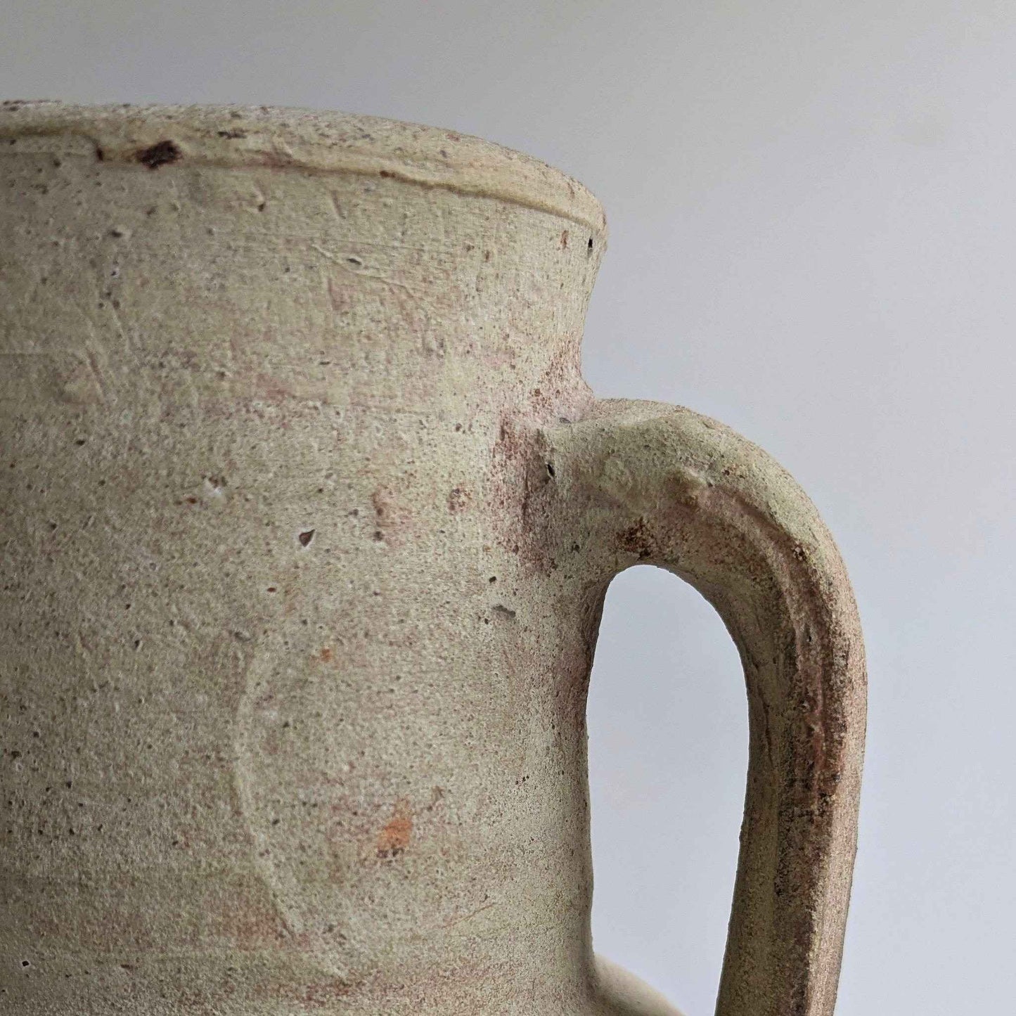 French Whitewashed Amphora Vase
