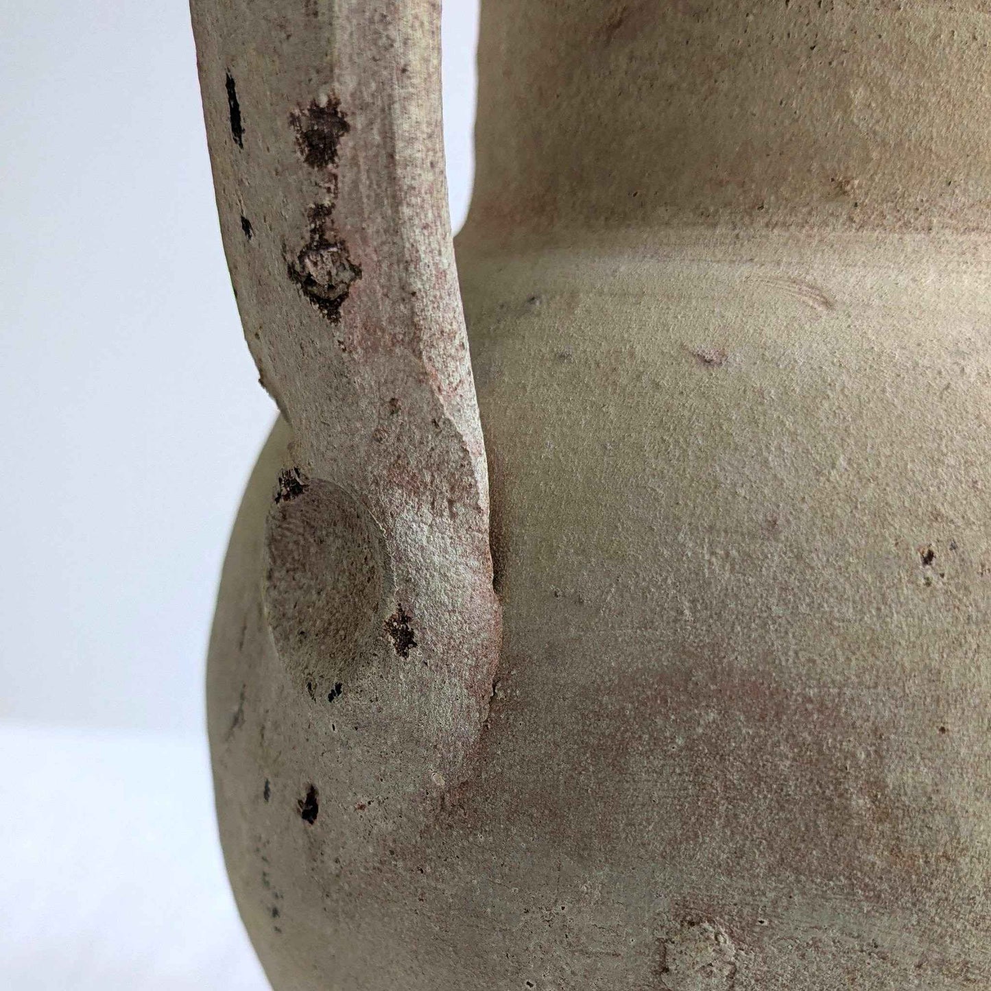 French Whitewashed Amphora Vase