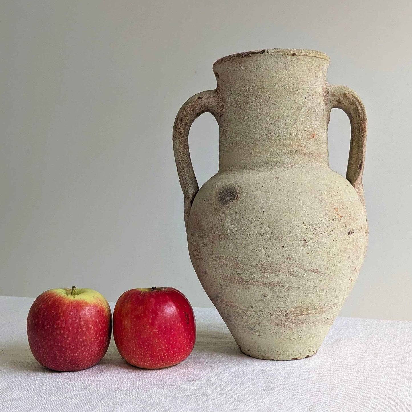 French Whitewashed Amphora Vase