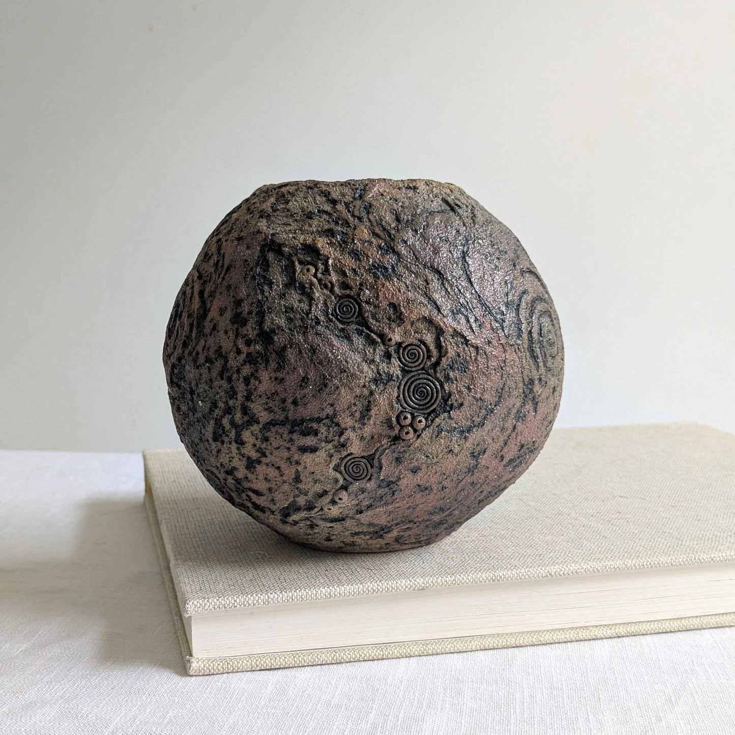 Textured Spiral Globe Vase