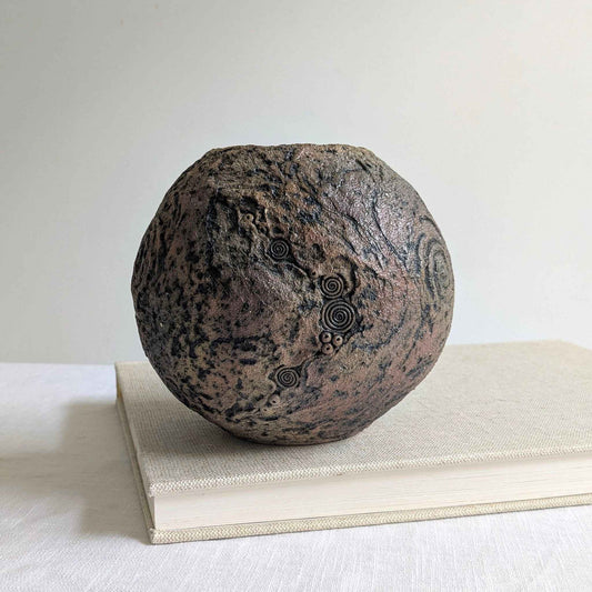 Textured Spiral Globe Vase