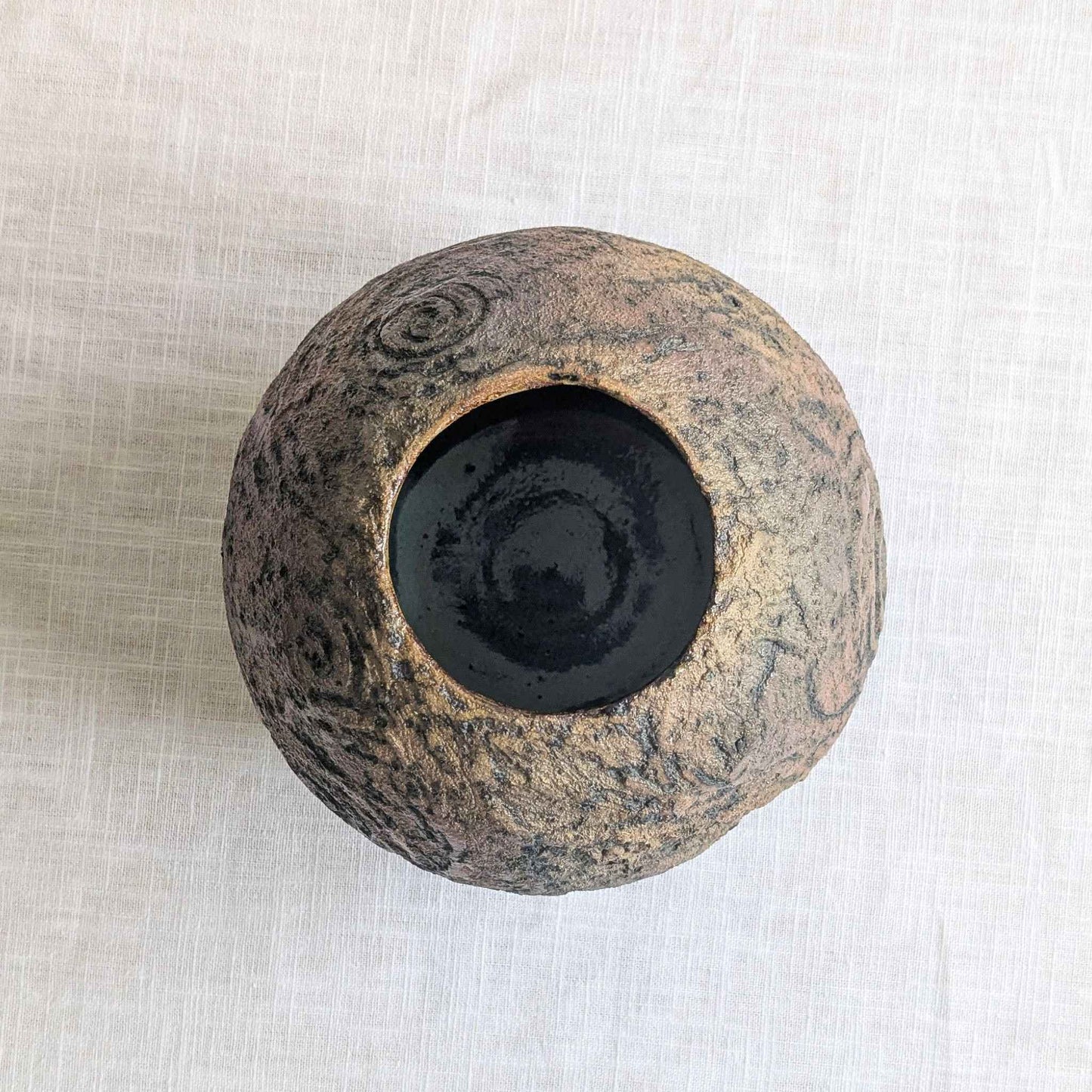 Textured Spiral Globe Vase