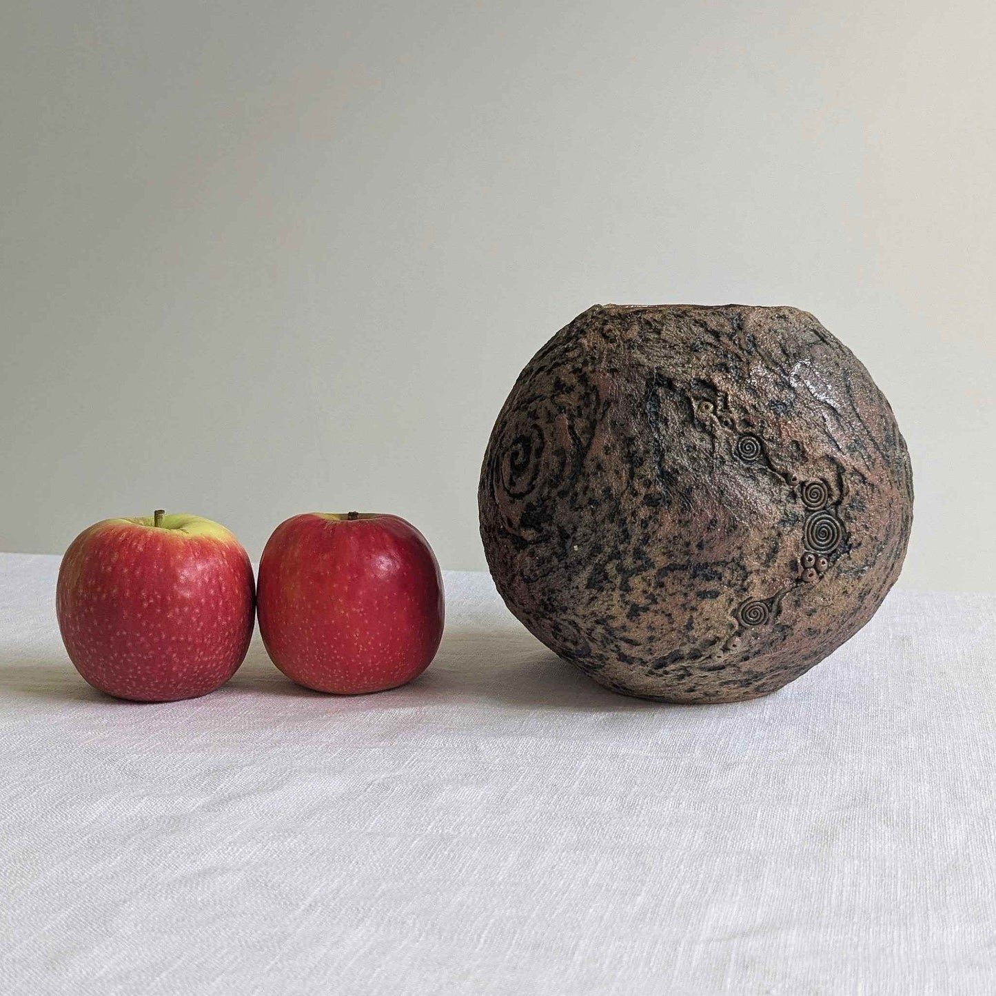 Textured Spiral Globe Vase