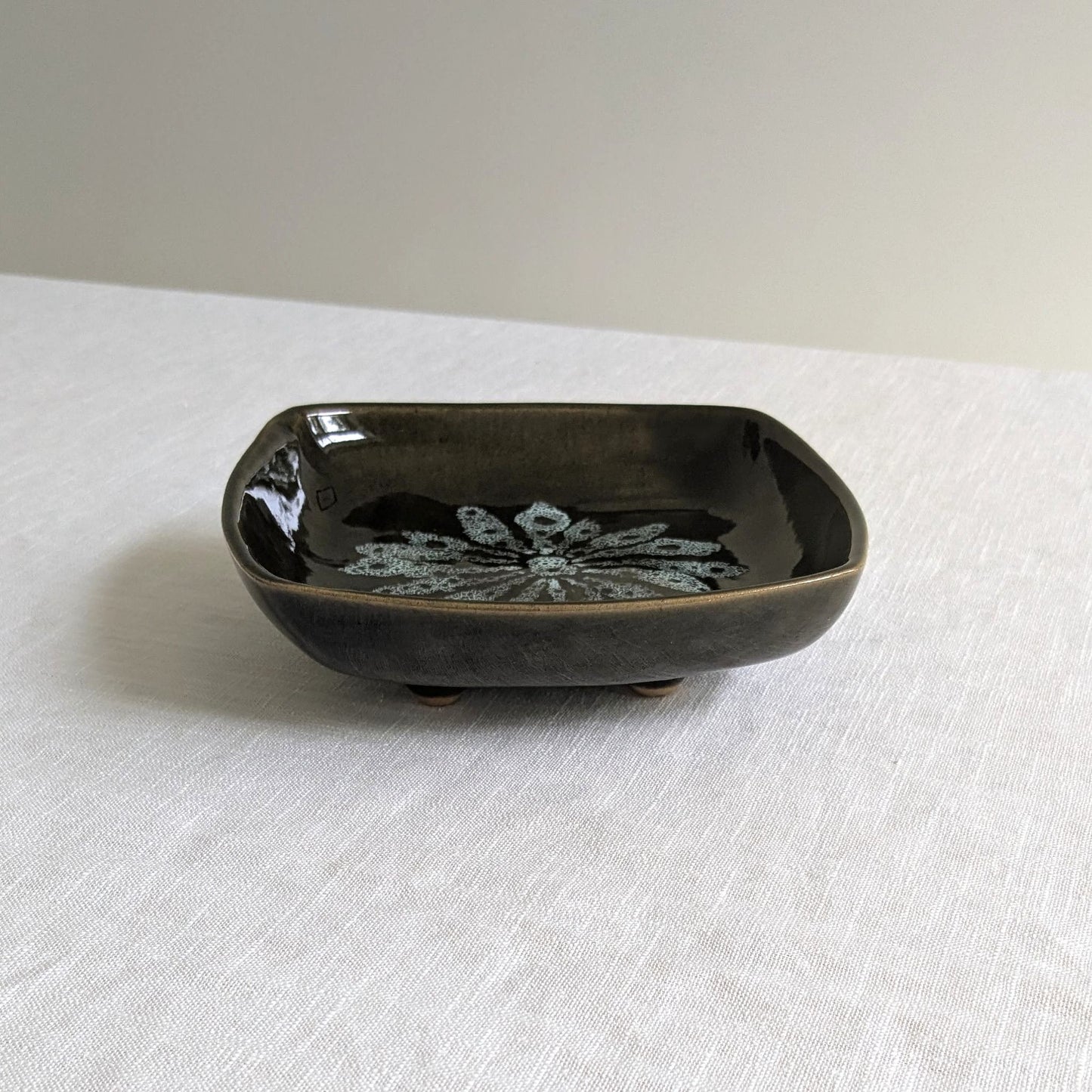 1970s Lotus Pottery Dish