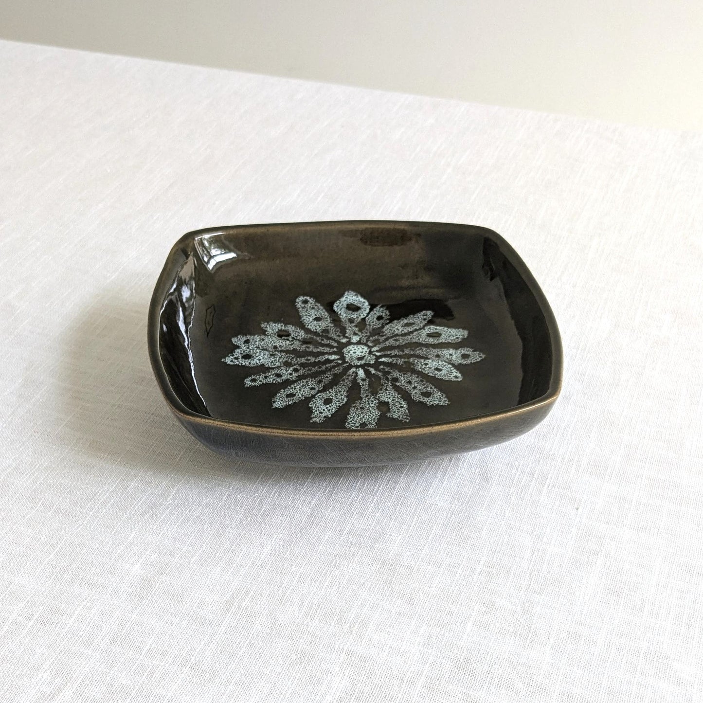 1970s Lotus Pottery Dish