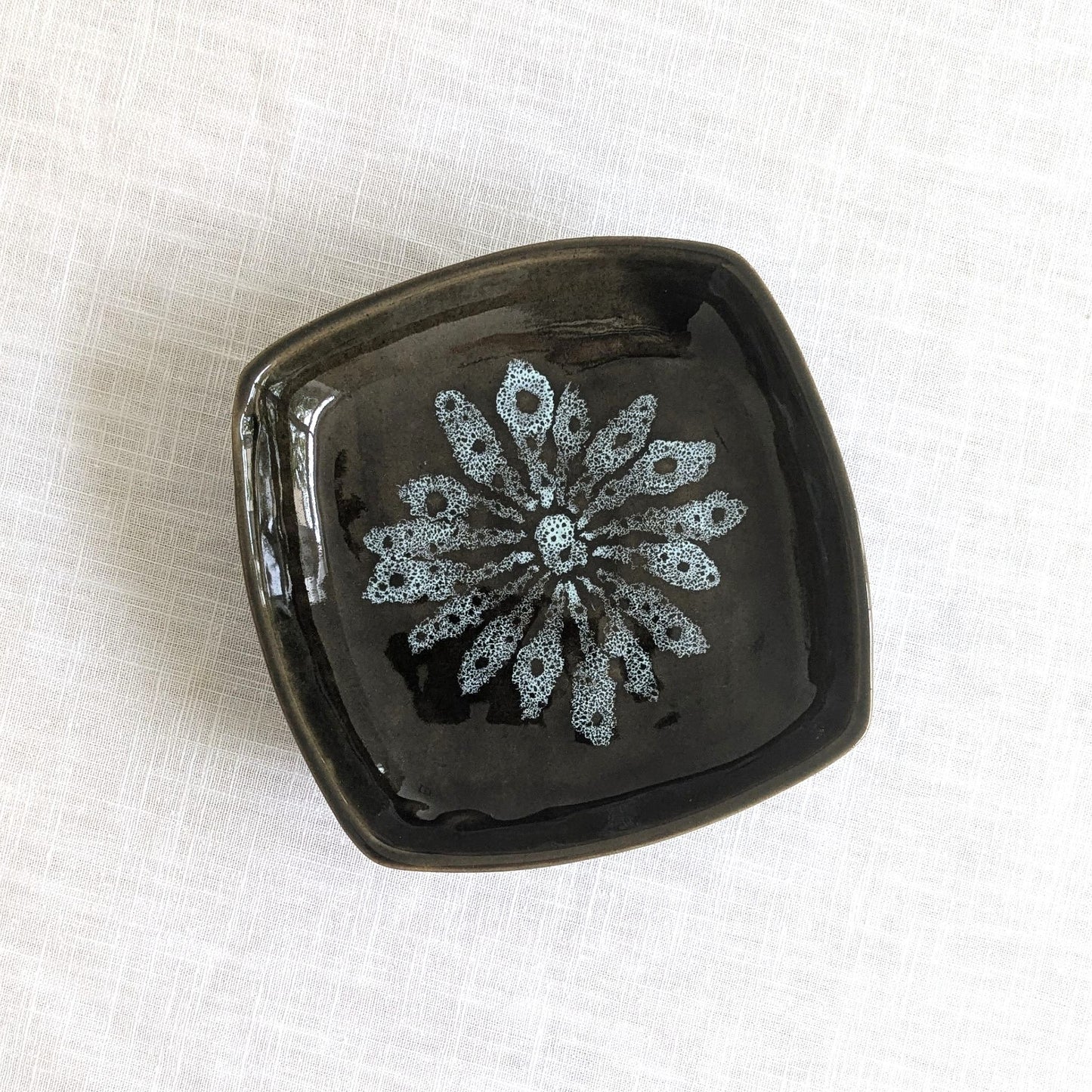 1970s Lotus Pottery Dish