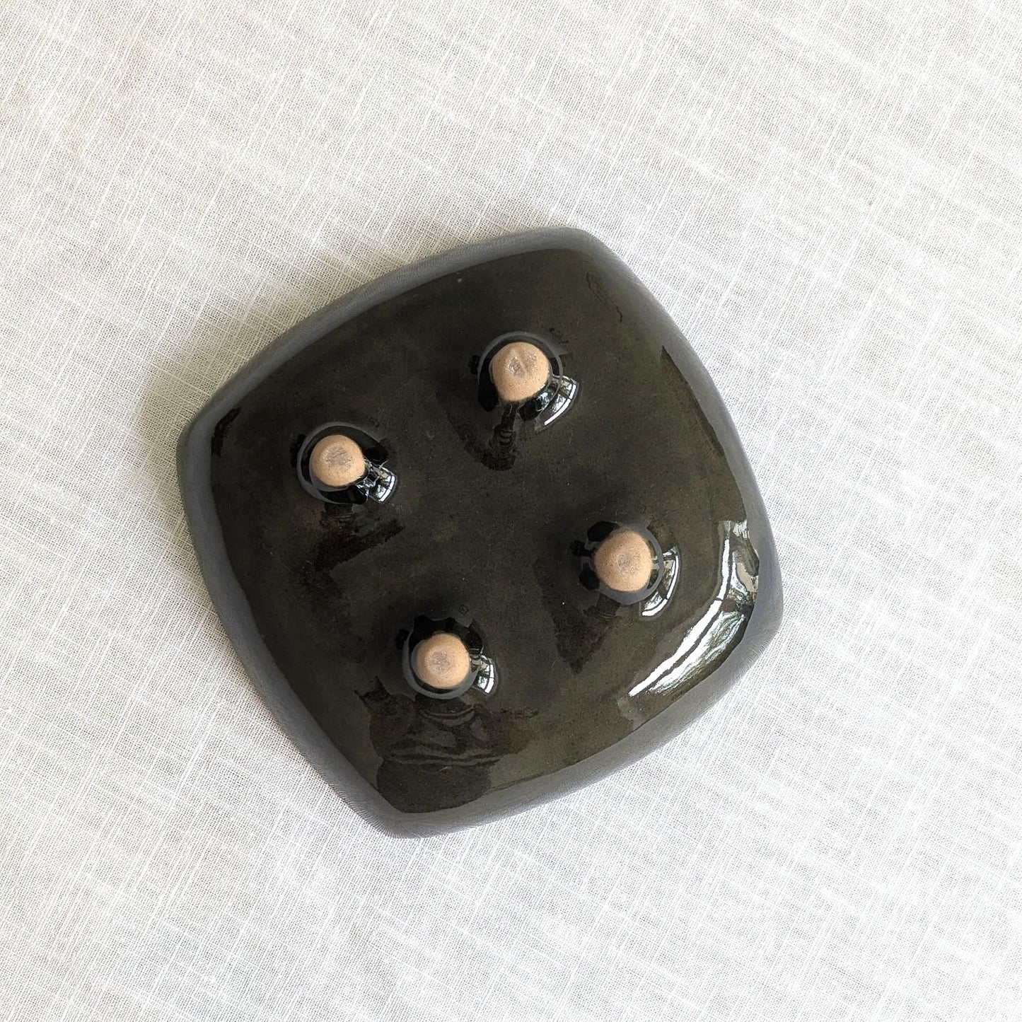 1970s Lotus Pottery Dish