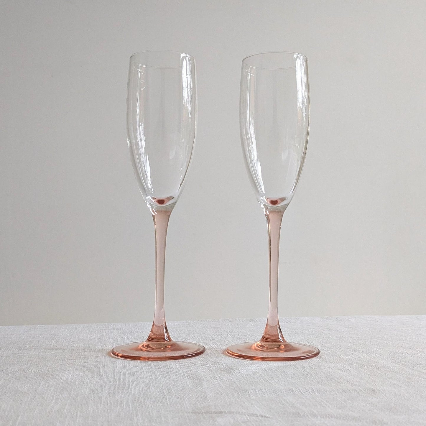 French Pink Stem Flutes