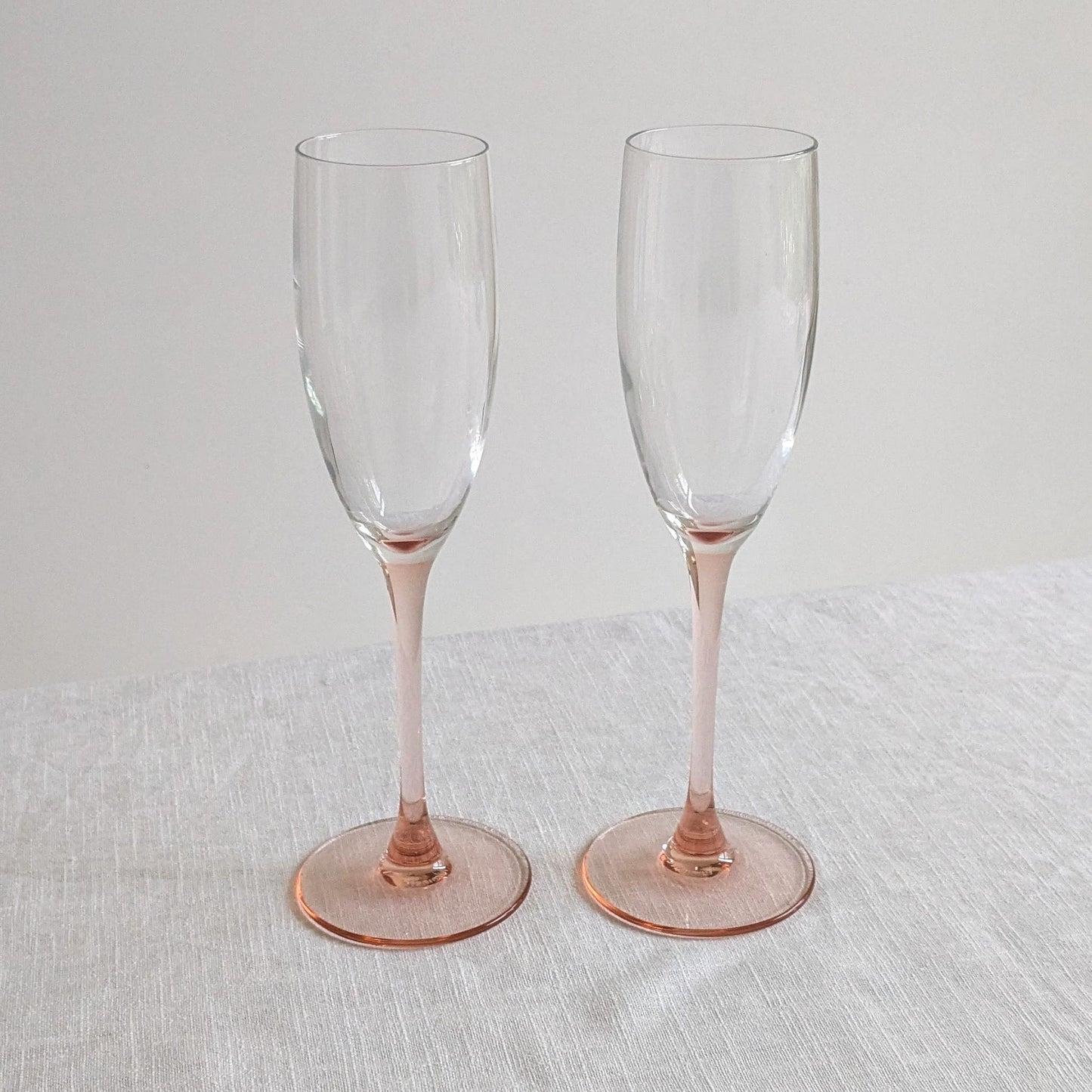 French Pink Stem Flutes