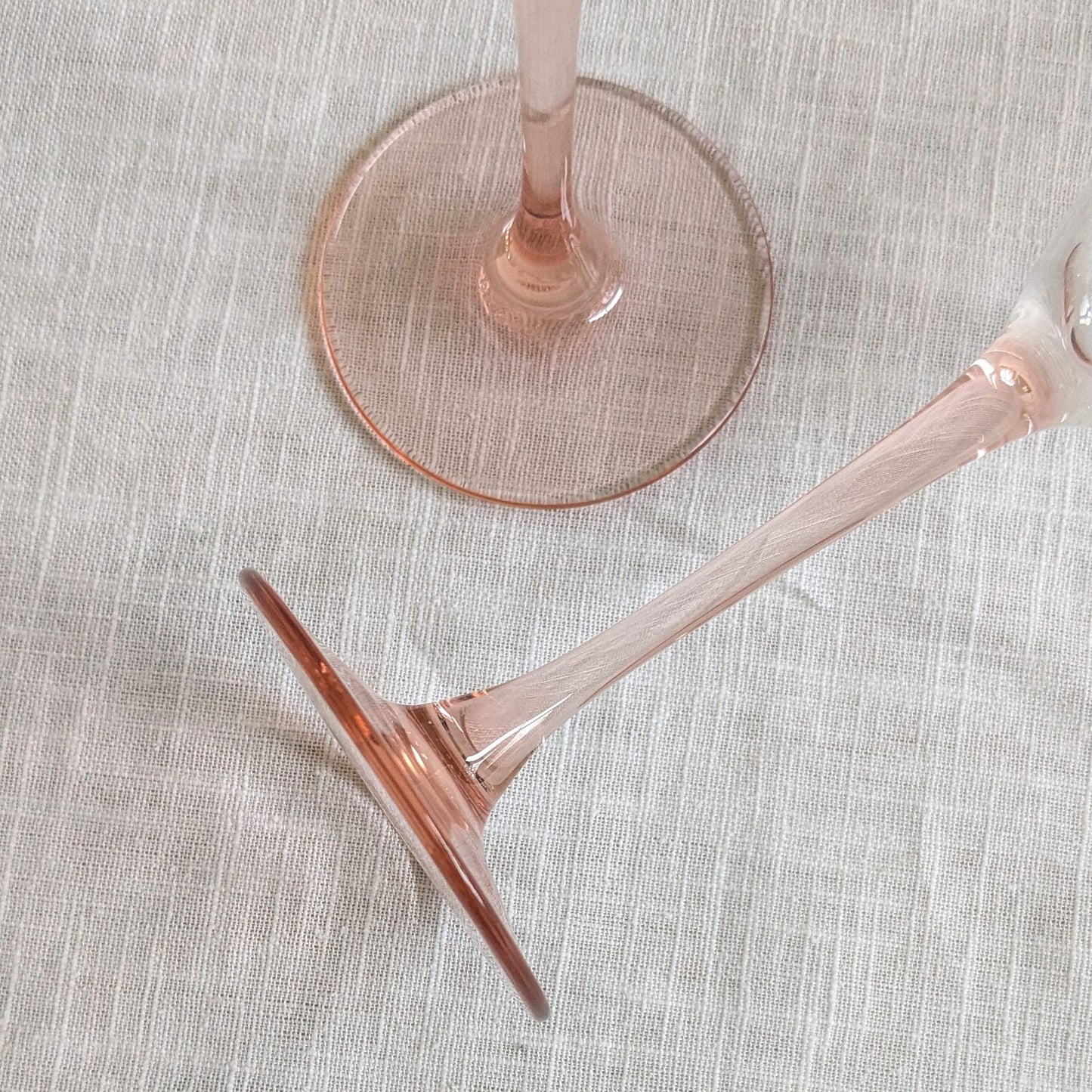 French Pink Stem Flutes