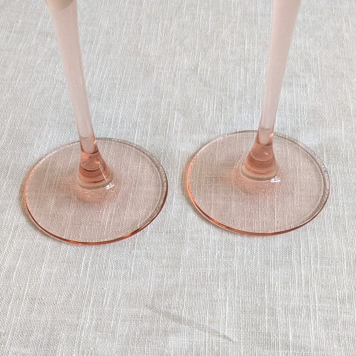 French Pink Stem Flutes