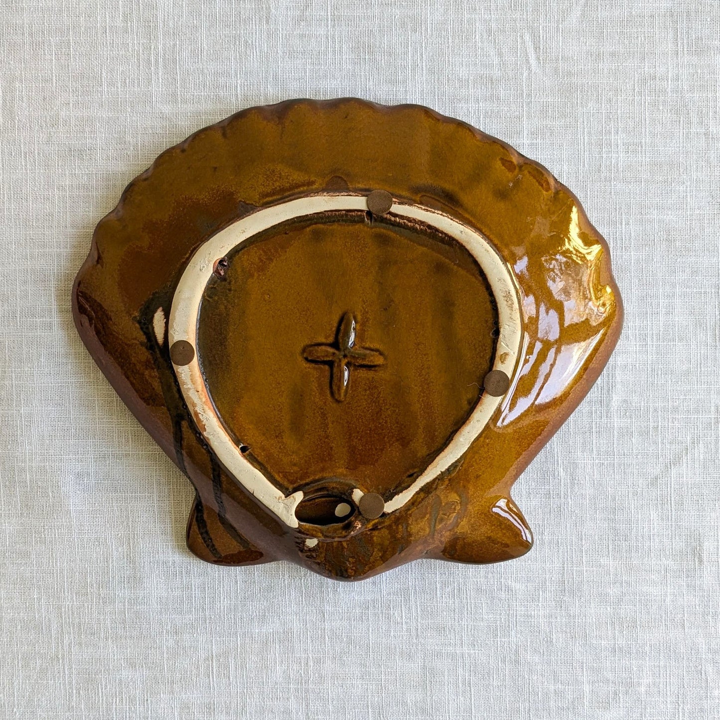 Mid Century Scallop Shell Plate