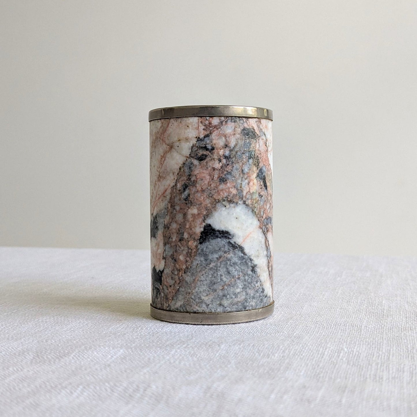 Pink Marble Candle Holder