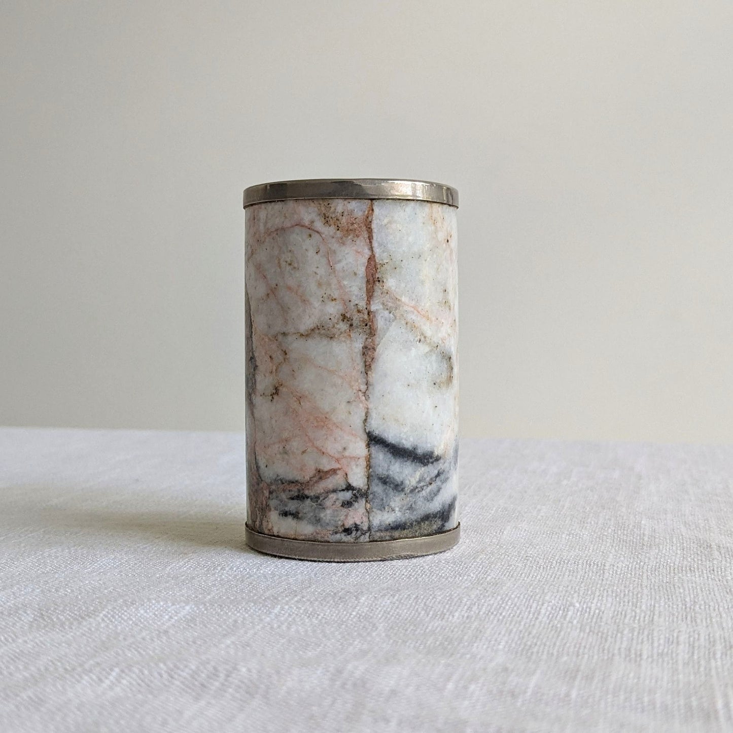 Pink Marble Candle Holder