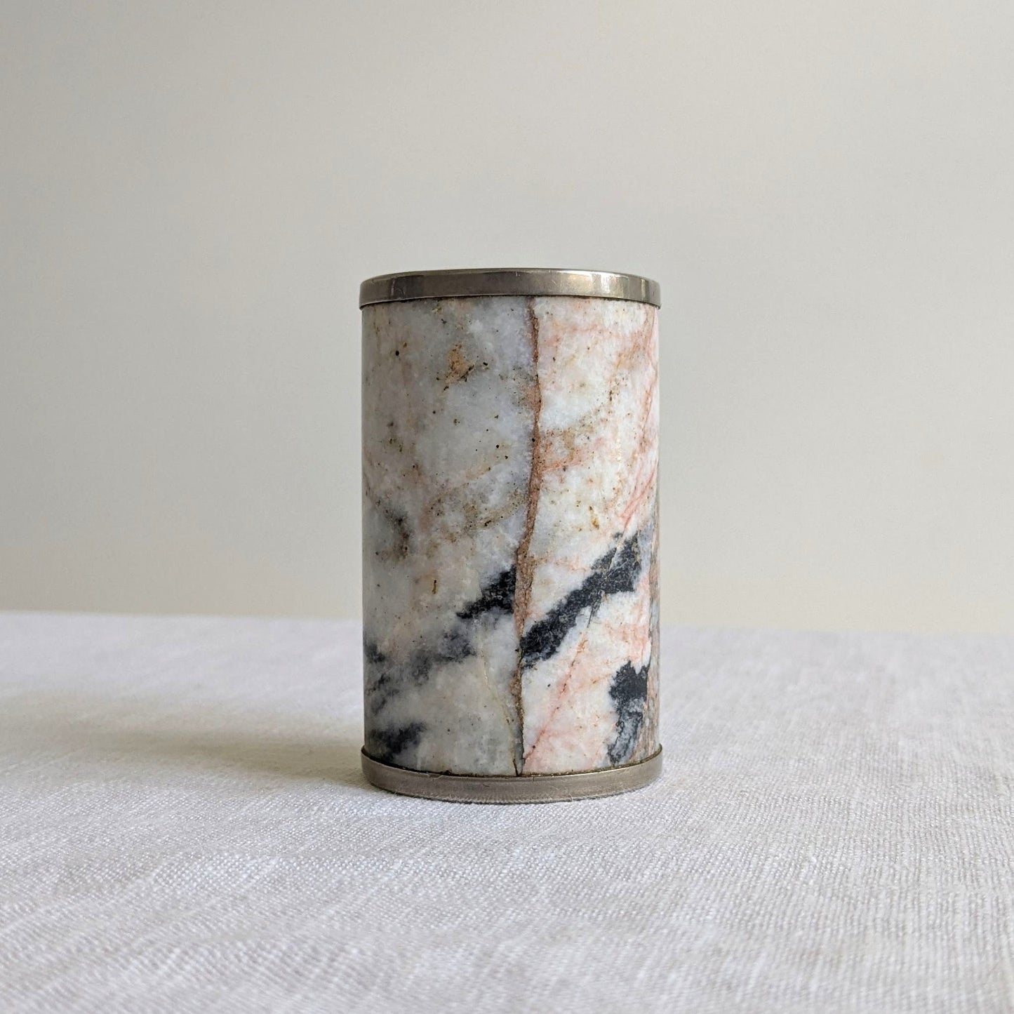Pink Marble Candle Holder