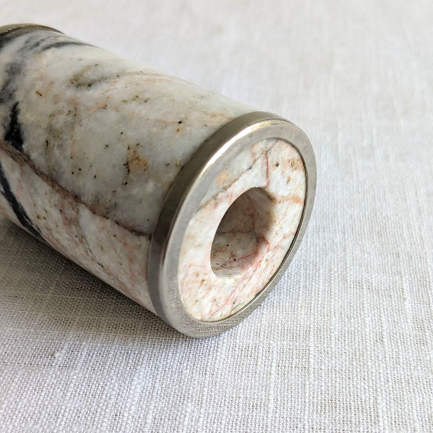 Pink Marble Candle Holder