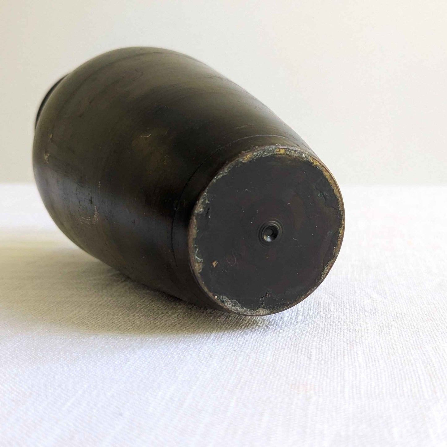 Aged Metal Vase