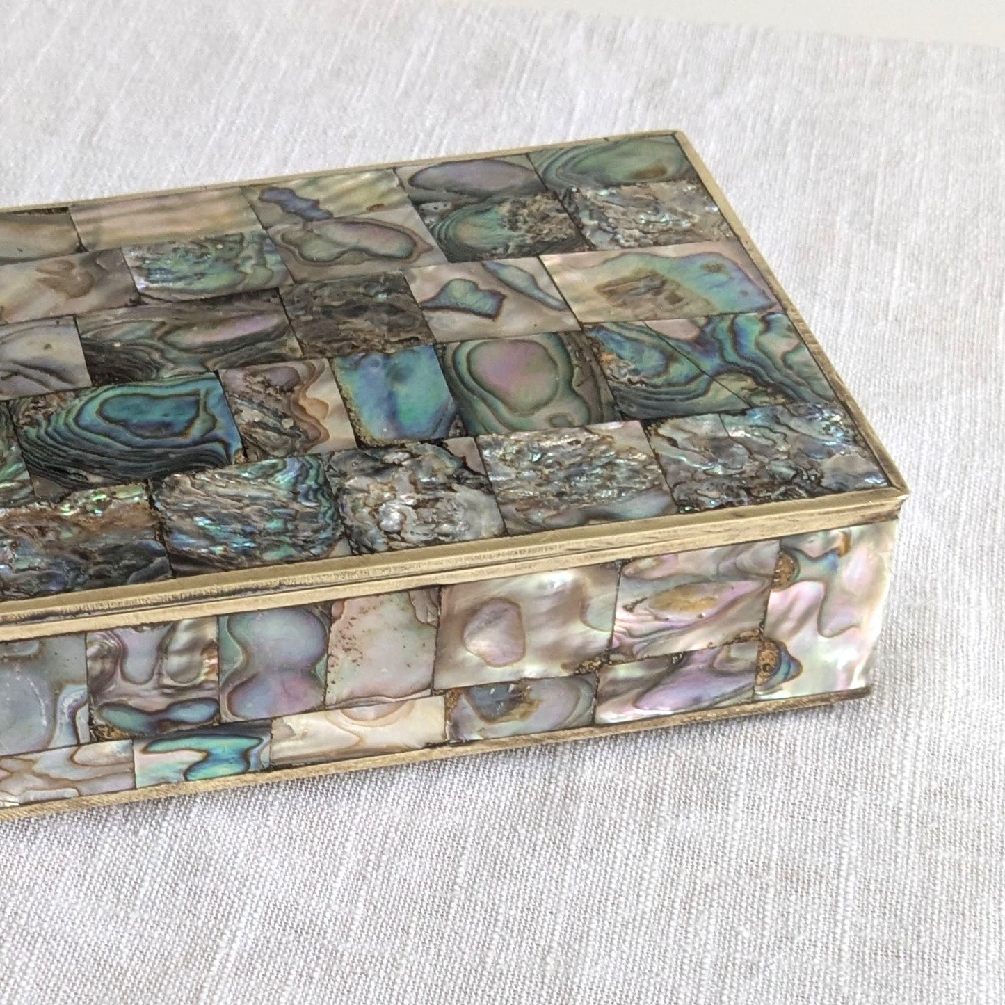 Mexican Abalone & Brass Box