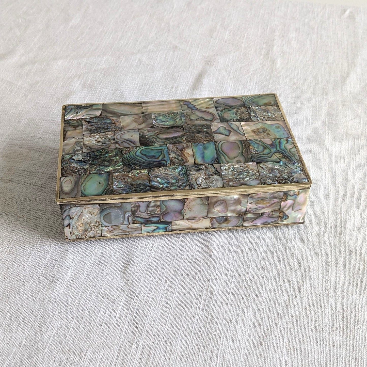 Mexican Abalone & Brass Box