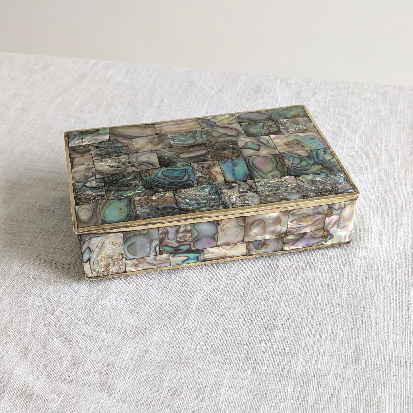 Mexican Abalone & Brass Box
