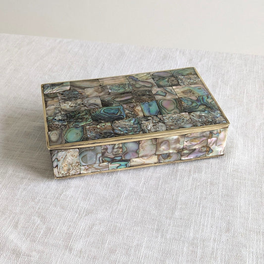 Mexican Abalone & Brass Box