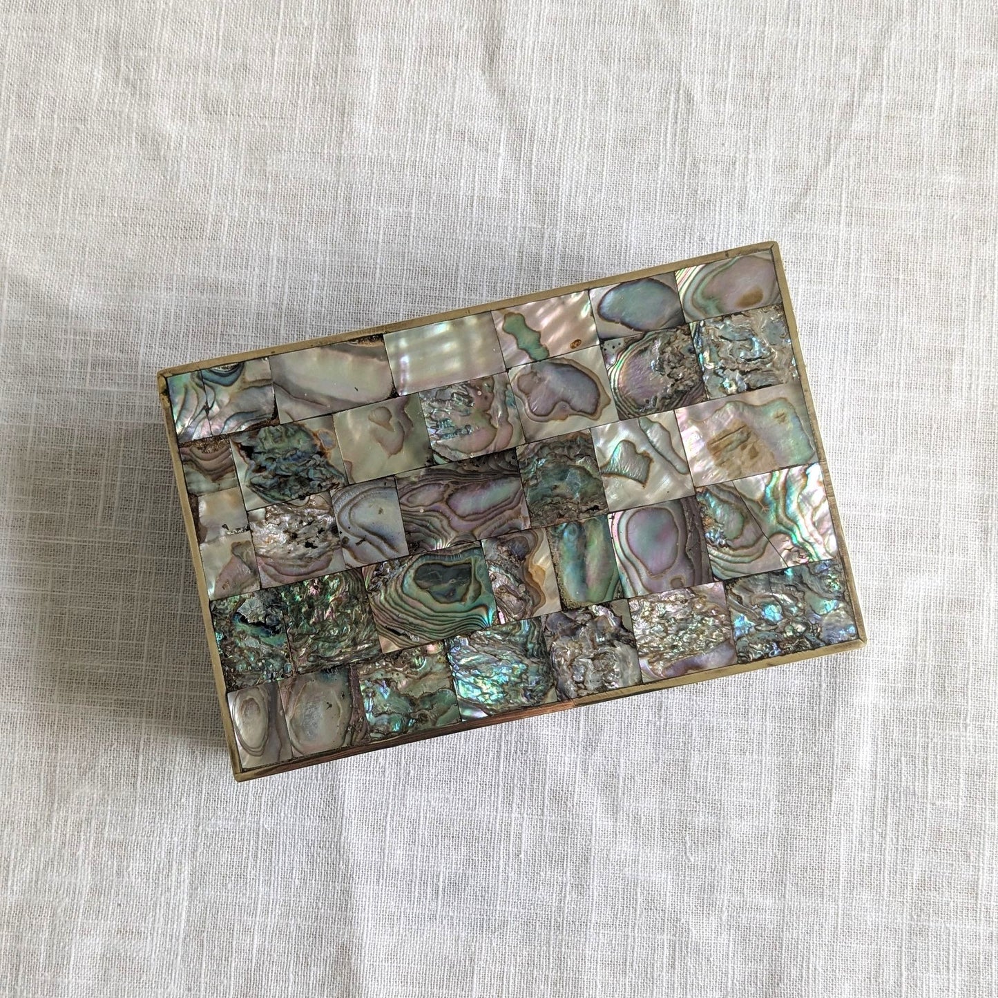 Mexican Abalone & Brass Box