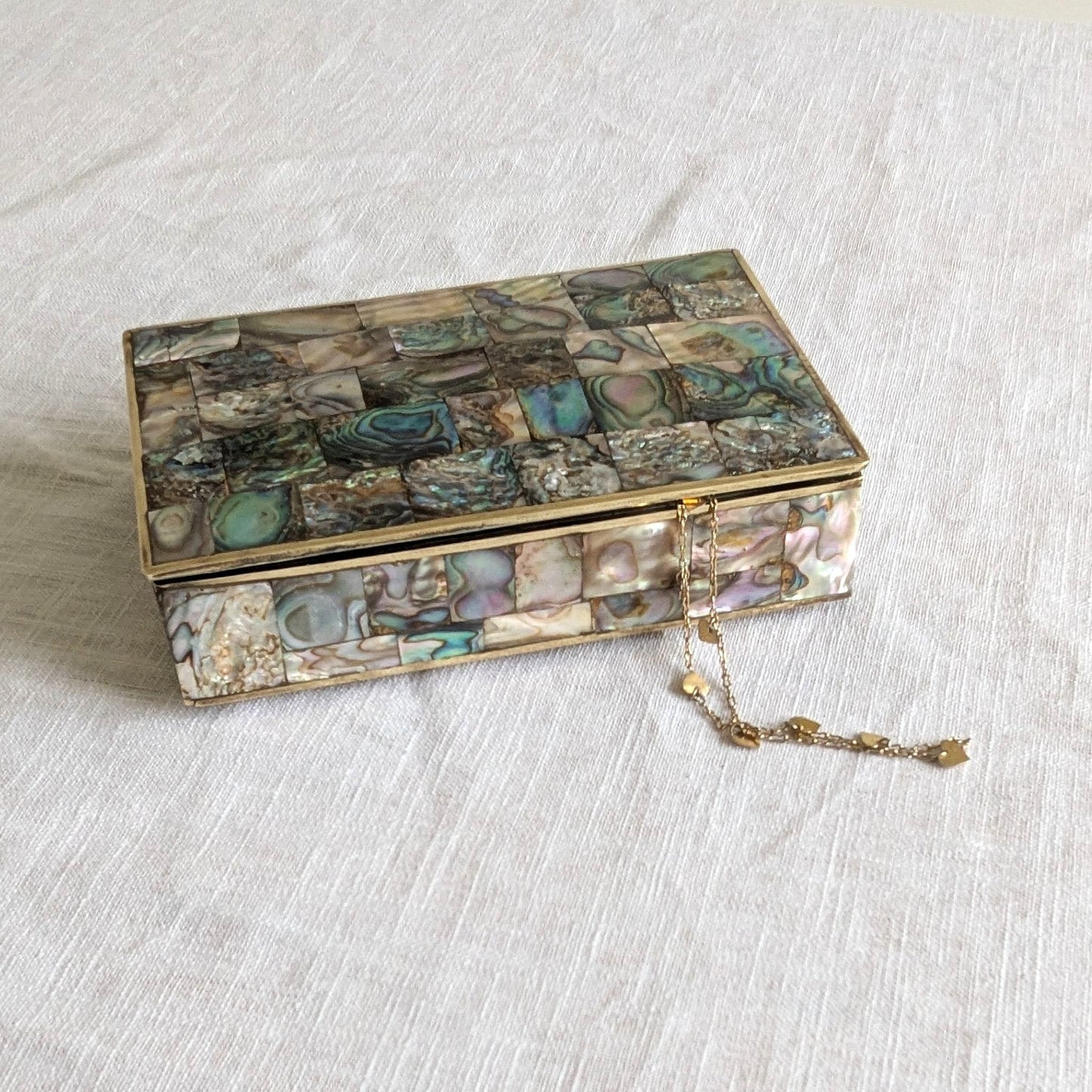 Mexican Abalone & Brass Box