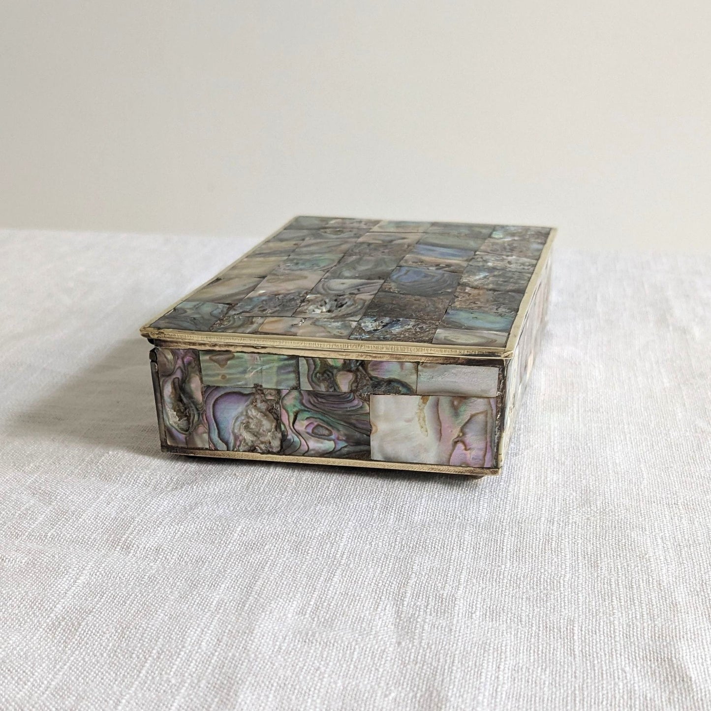 Mexican Abalone & Brass Box