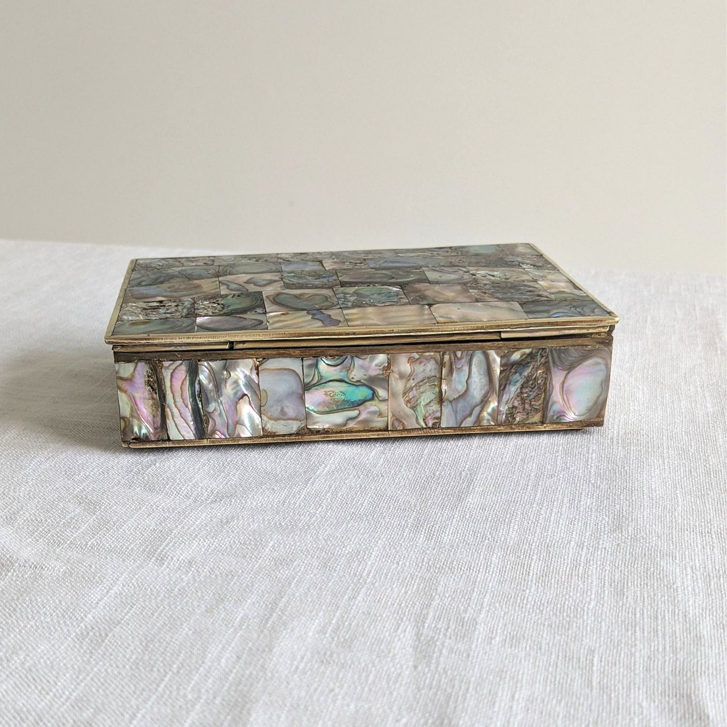 Mexican Abalone & Brass Box