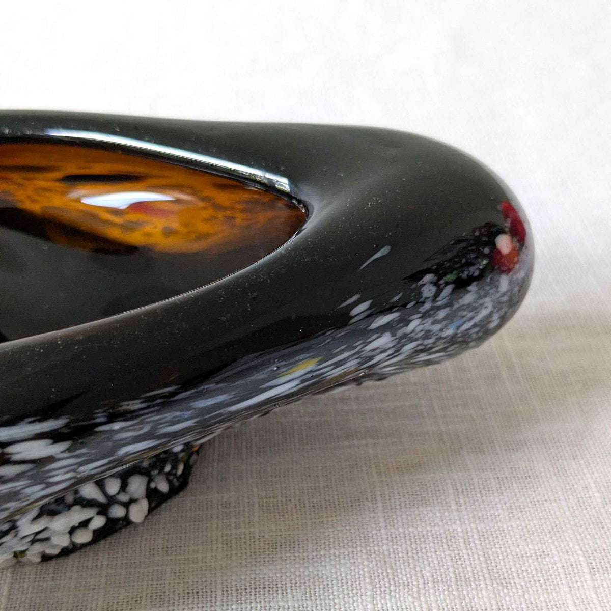 MCM Speckled Glass Dish