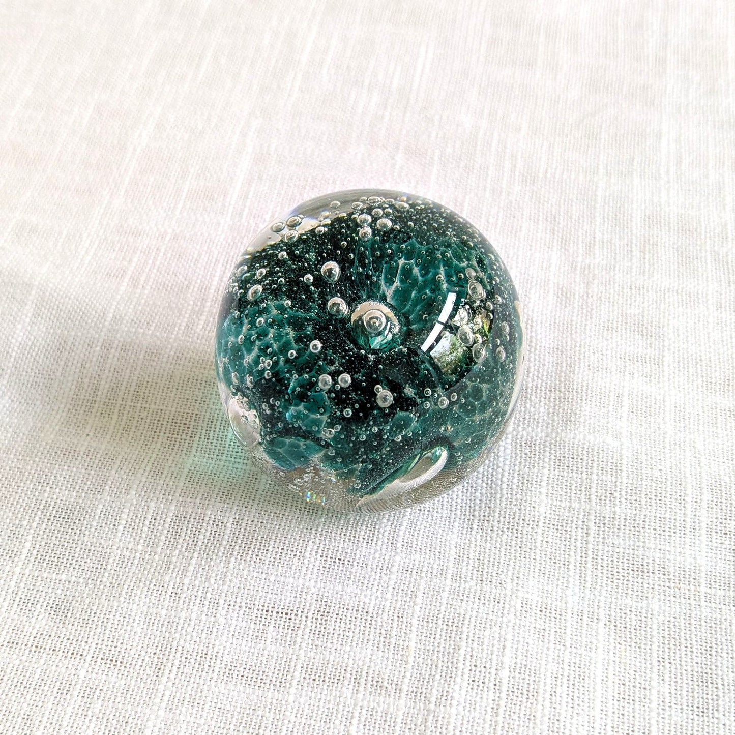 Crystal Glass Bubble Paperweight