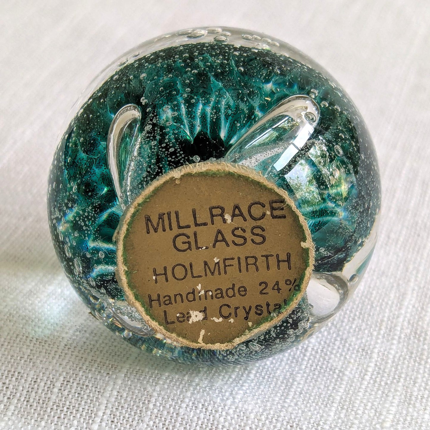 Crystal Glass Bubble Paperweight