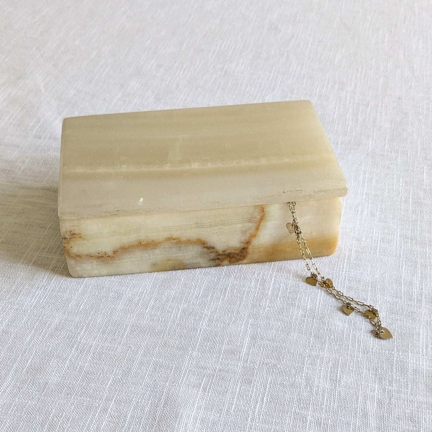 Mid Century Onyx Lidded Box