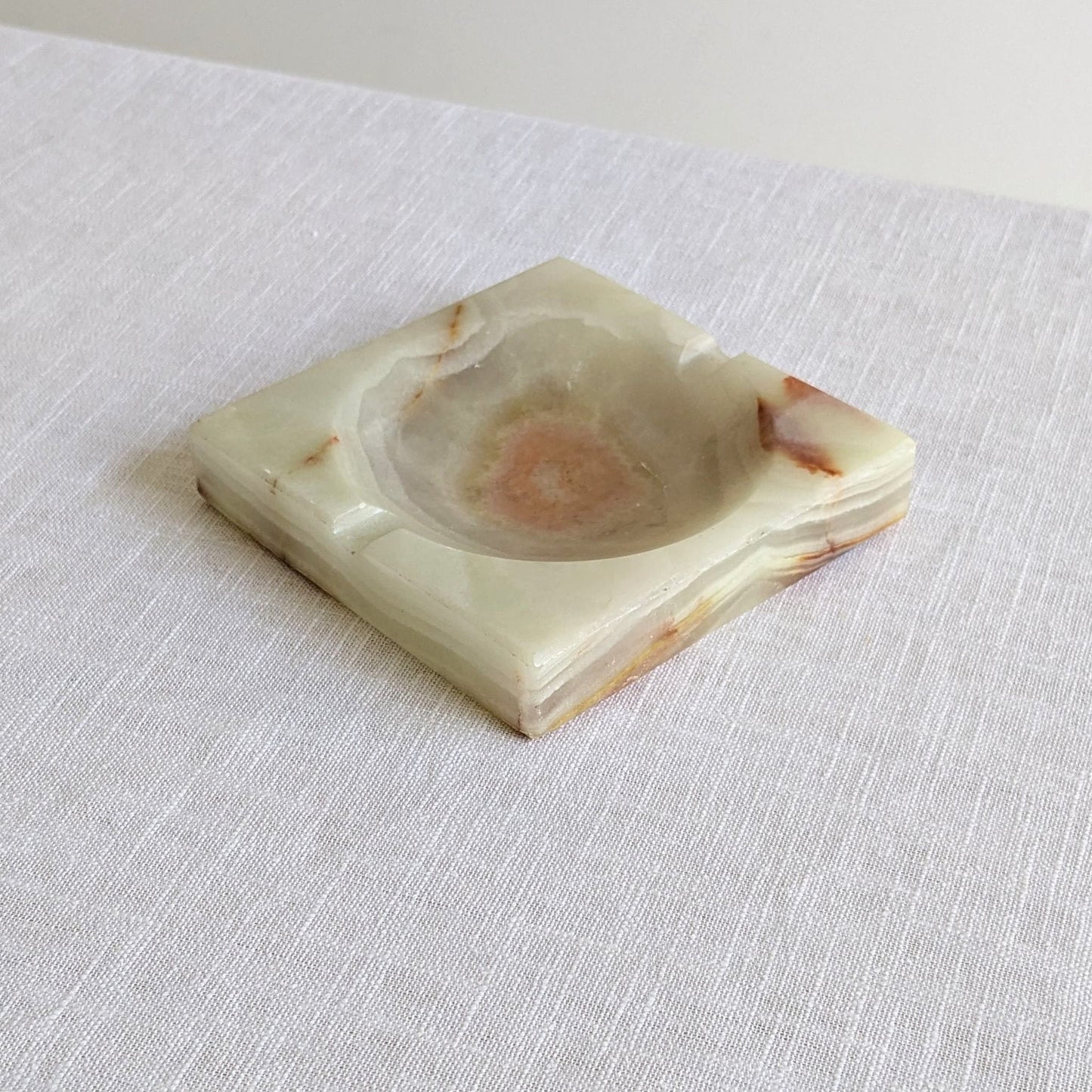 Square Onyx 1970s Ashtray