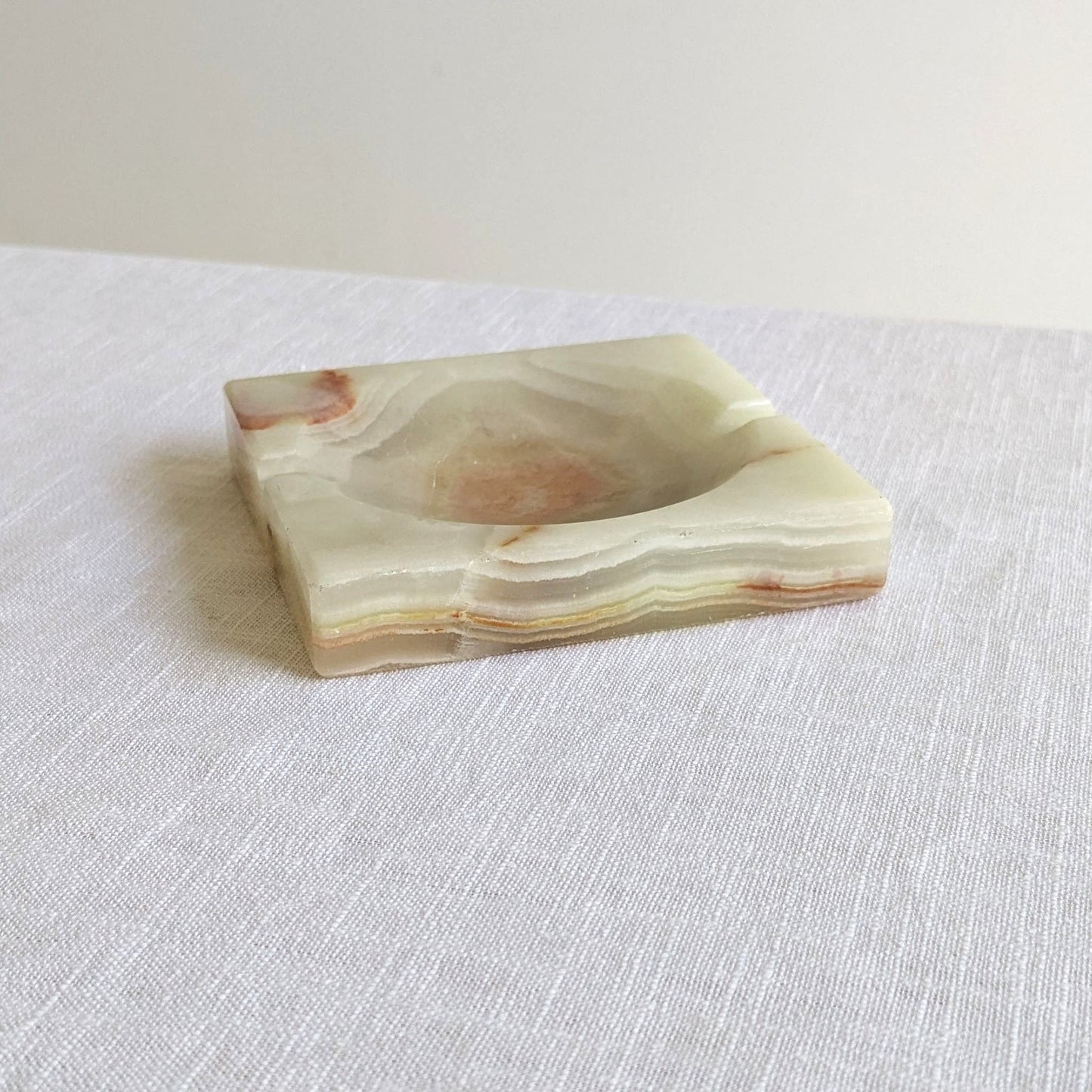 Square Onyx 1970s Ashtray