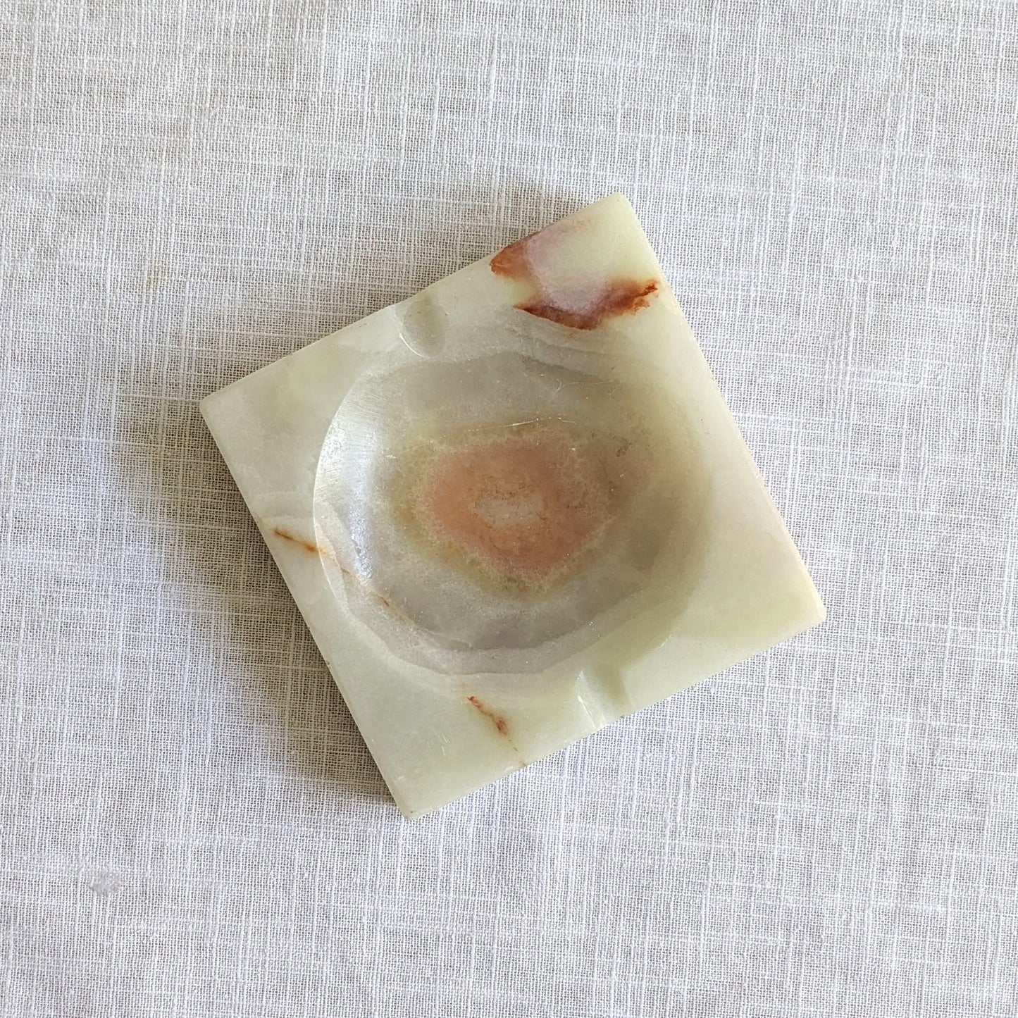 Square Onyx 1970s Ashtray