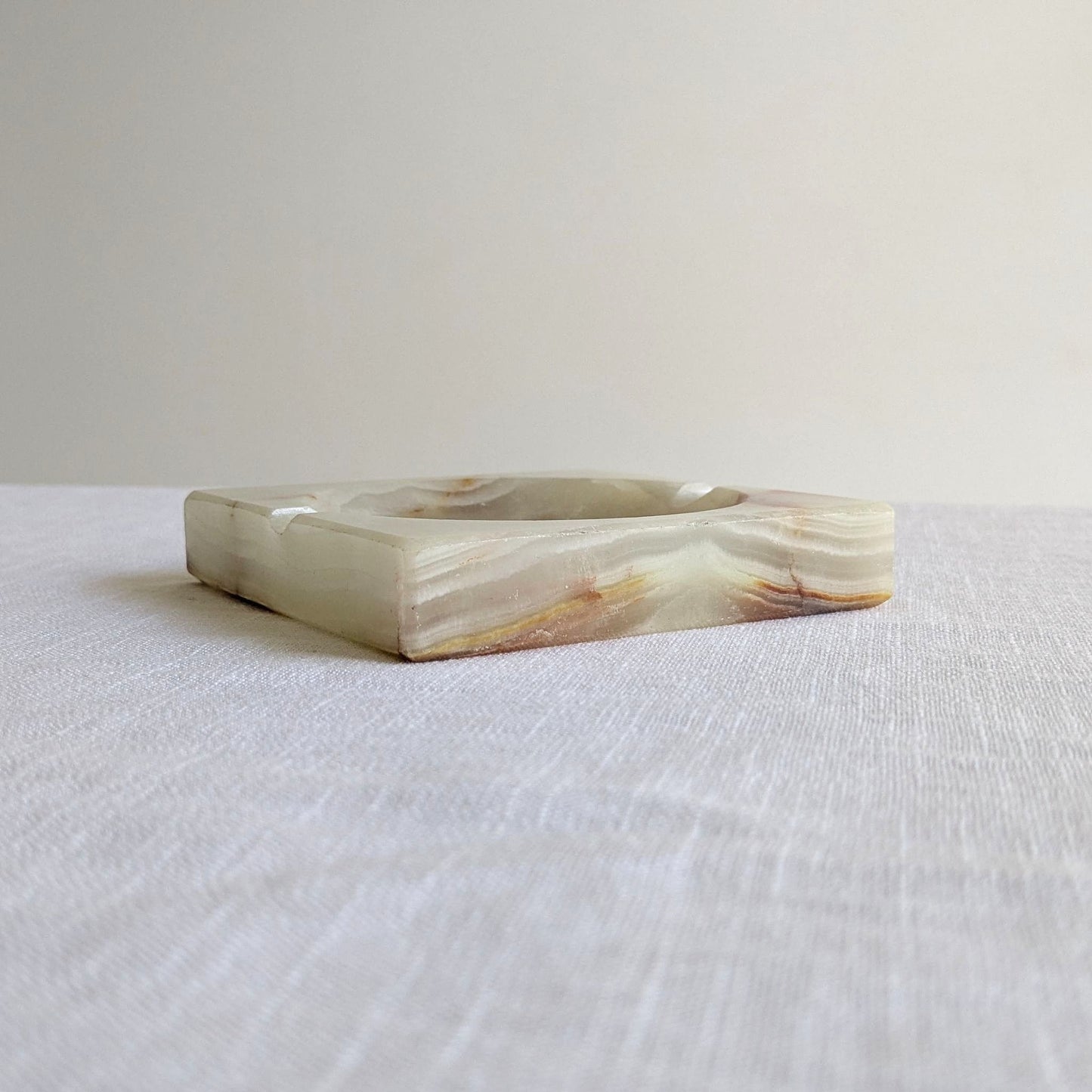 Square Onyx 1970s Ashtray