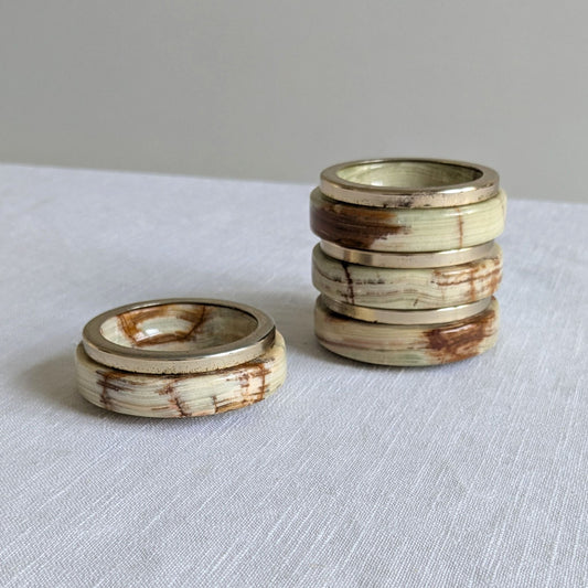 1960s Onyx Stacking Dishes / Ashtrays