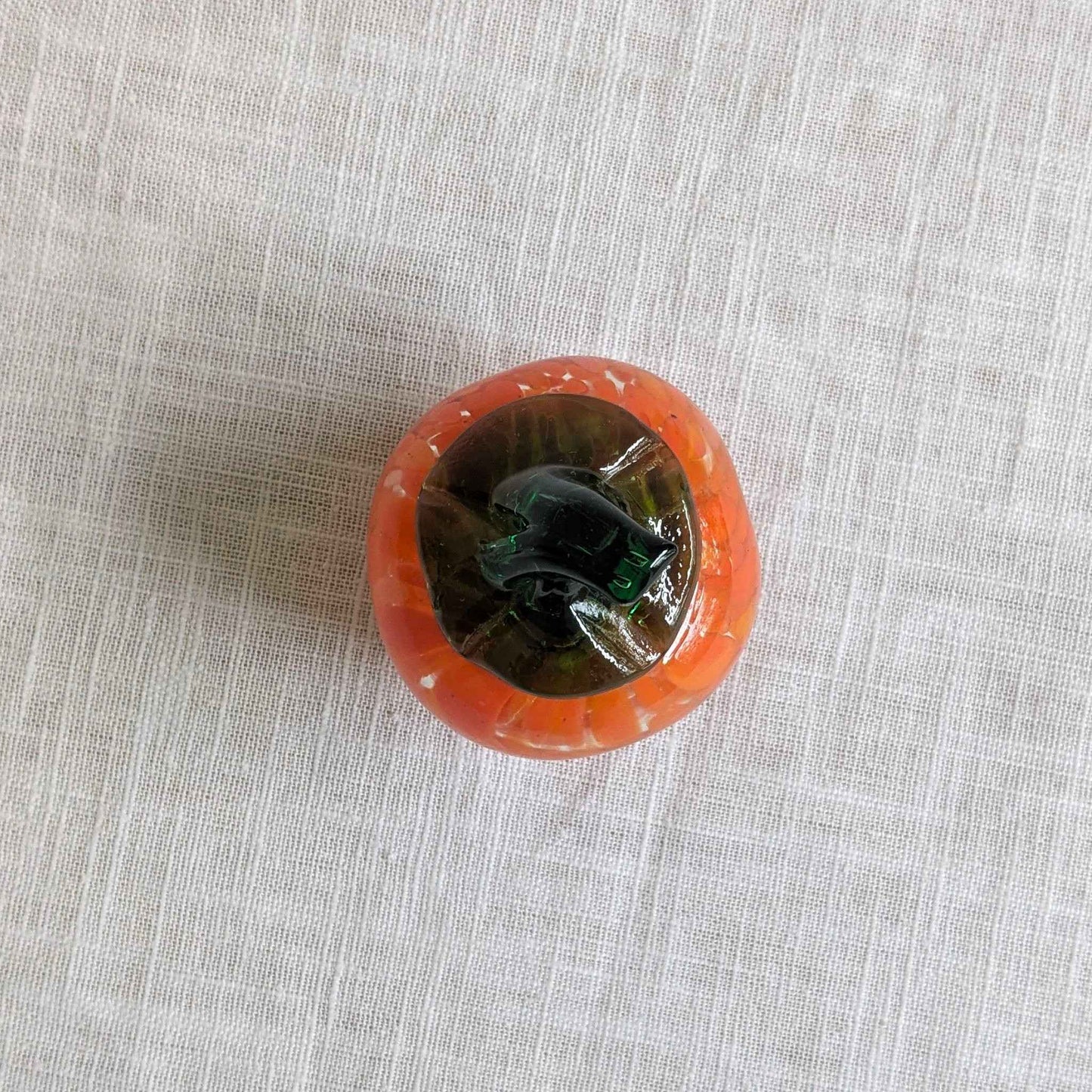 Mid Century Glass Pumpkin