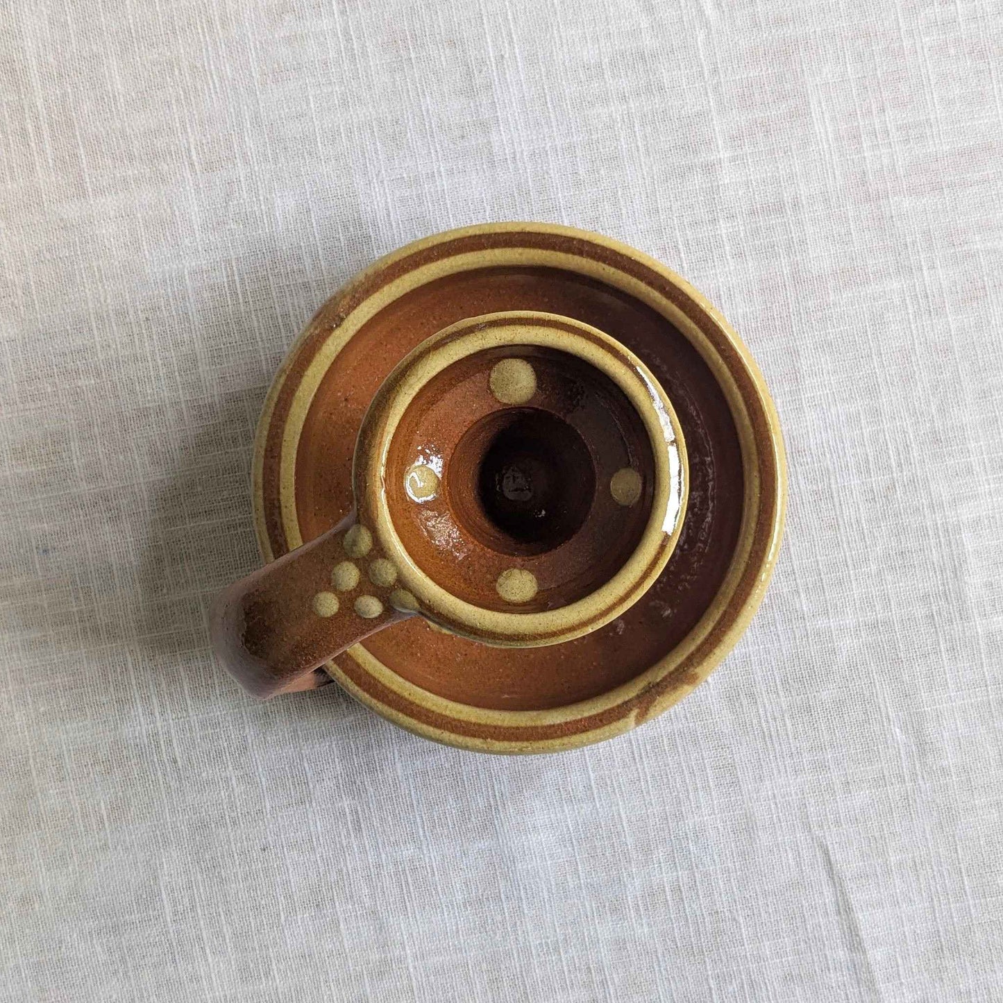 Coxwold Slipware Chamberstick