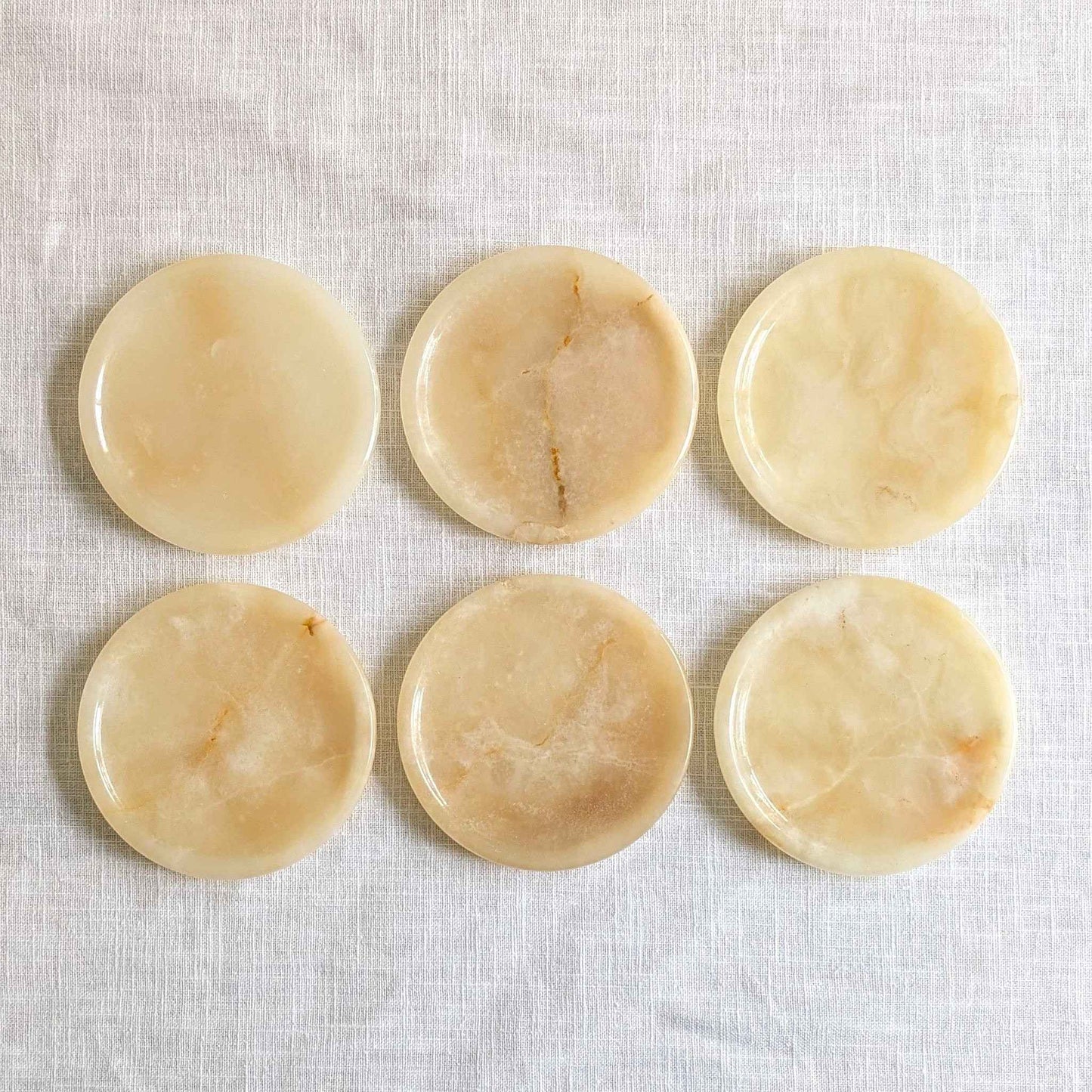Peach Onyx Coaster Set