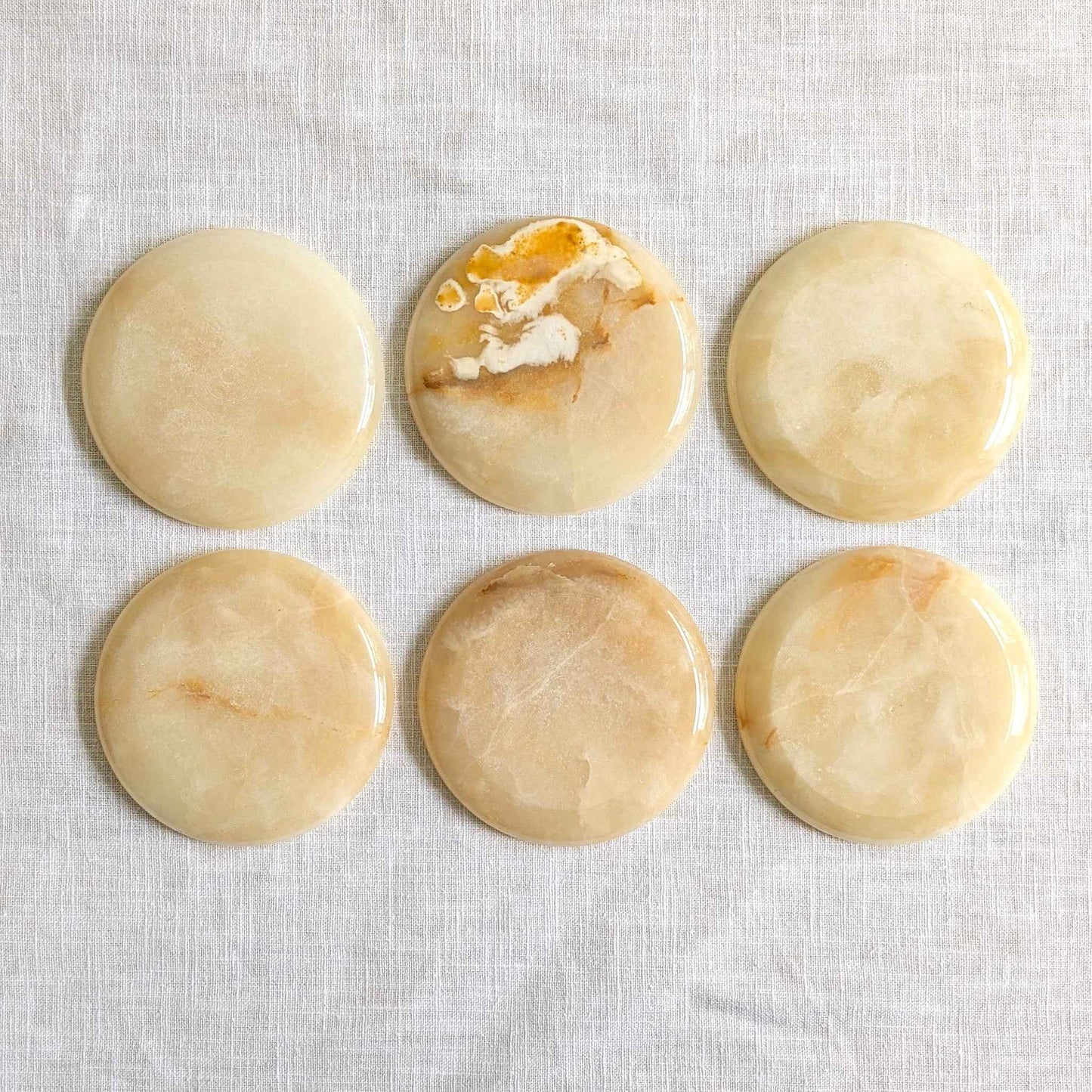 Peach Onyx Coaster Set