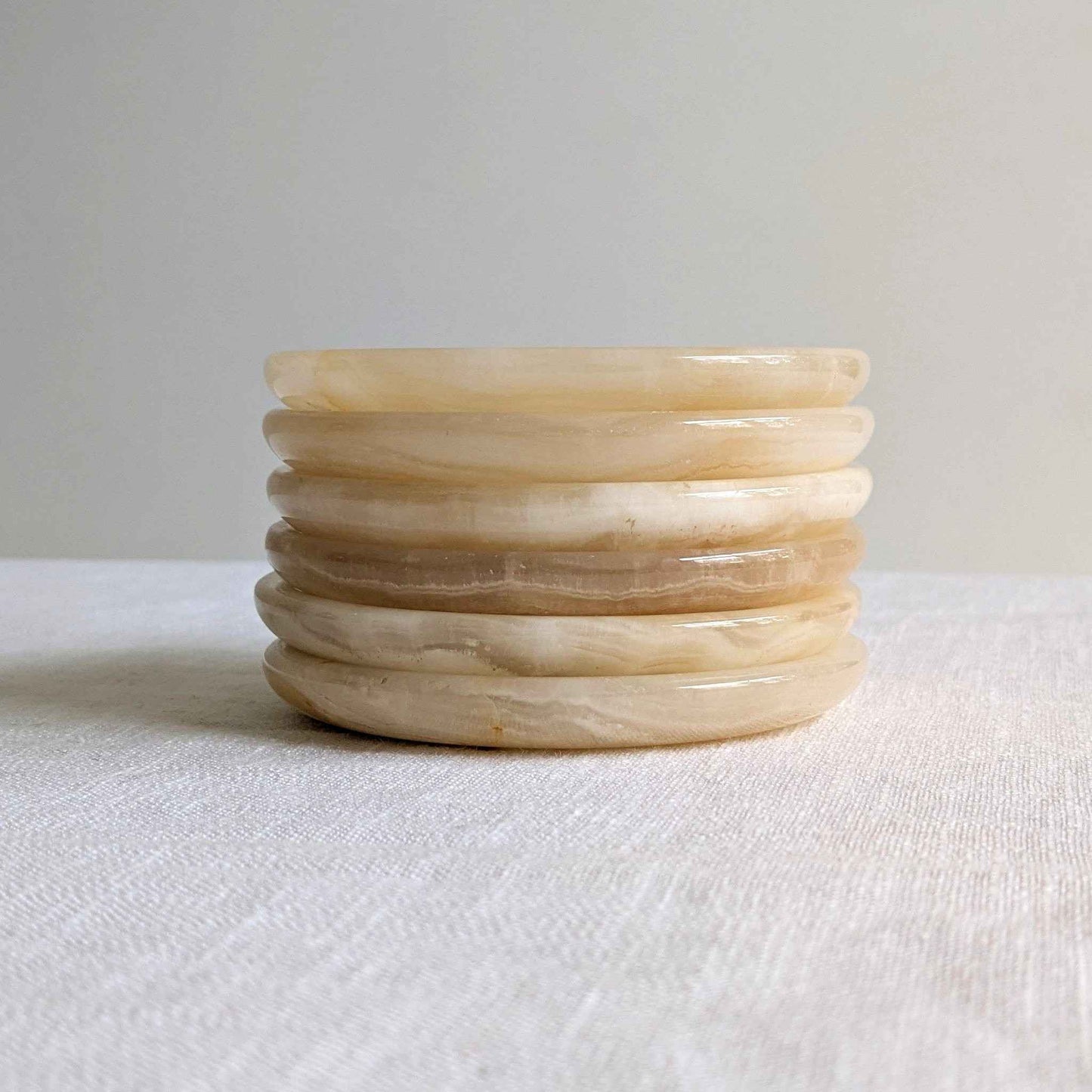Peach Onyx Coaster Set